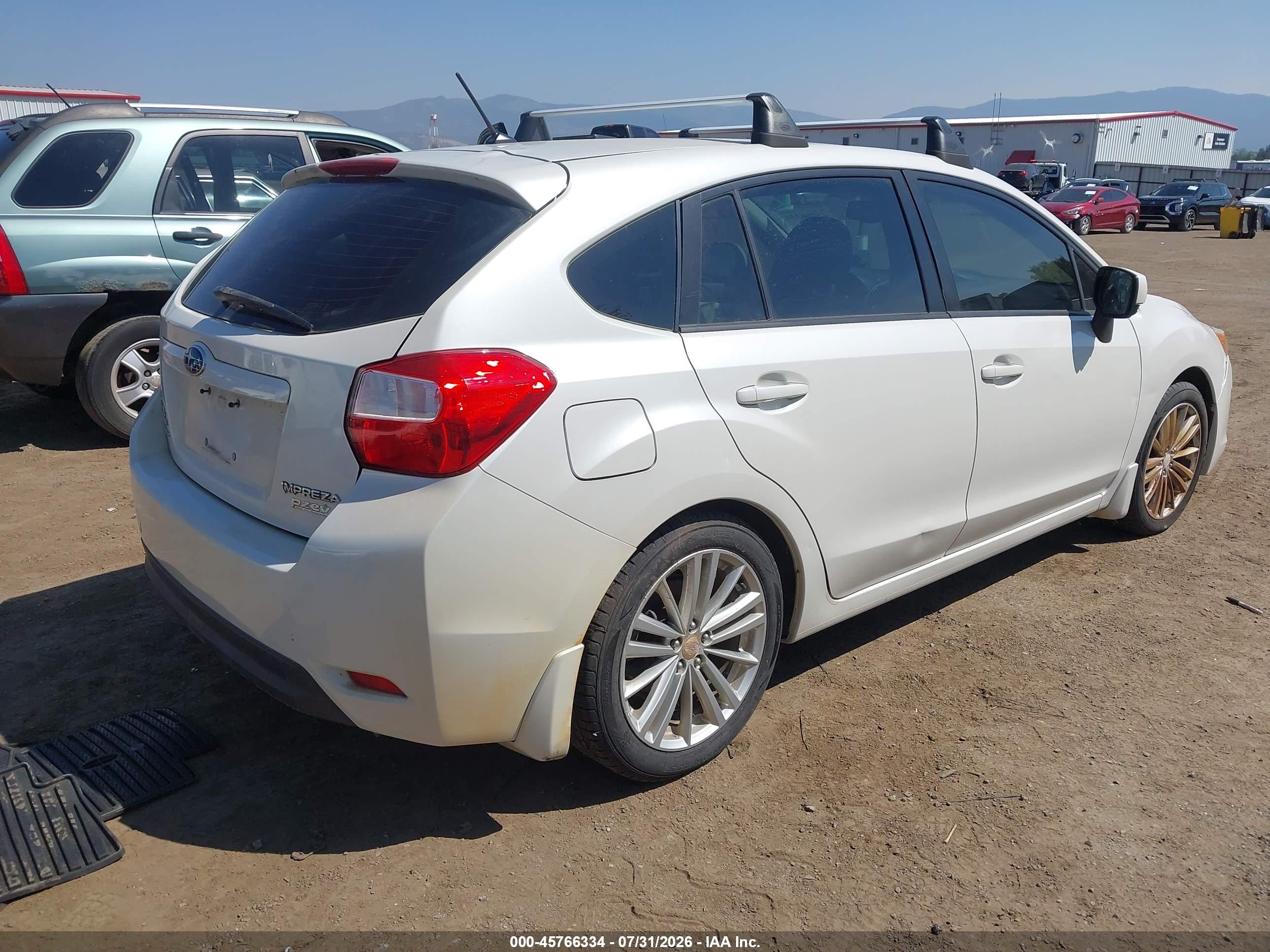2013 Subaru Impreza 2.0i Premium White vin: JF1GPAD68D2867791