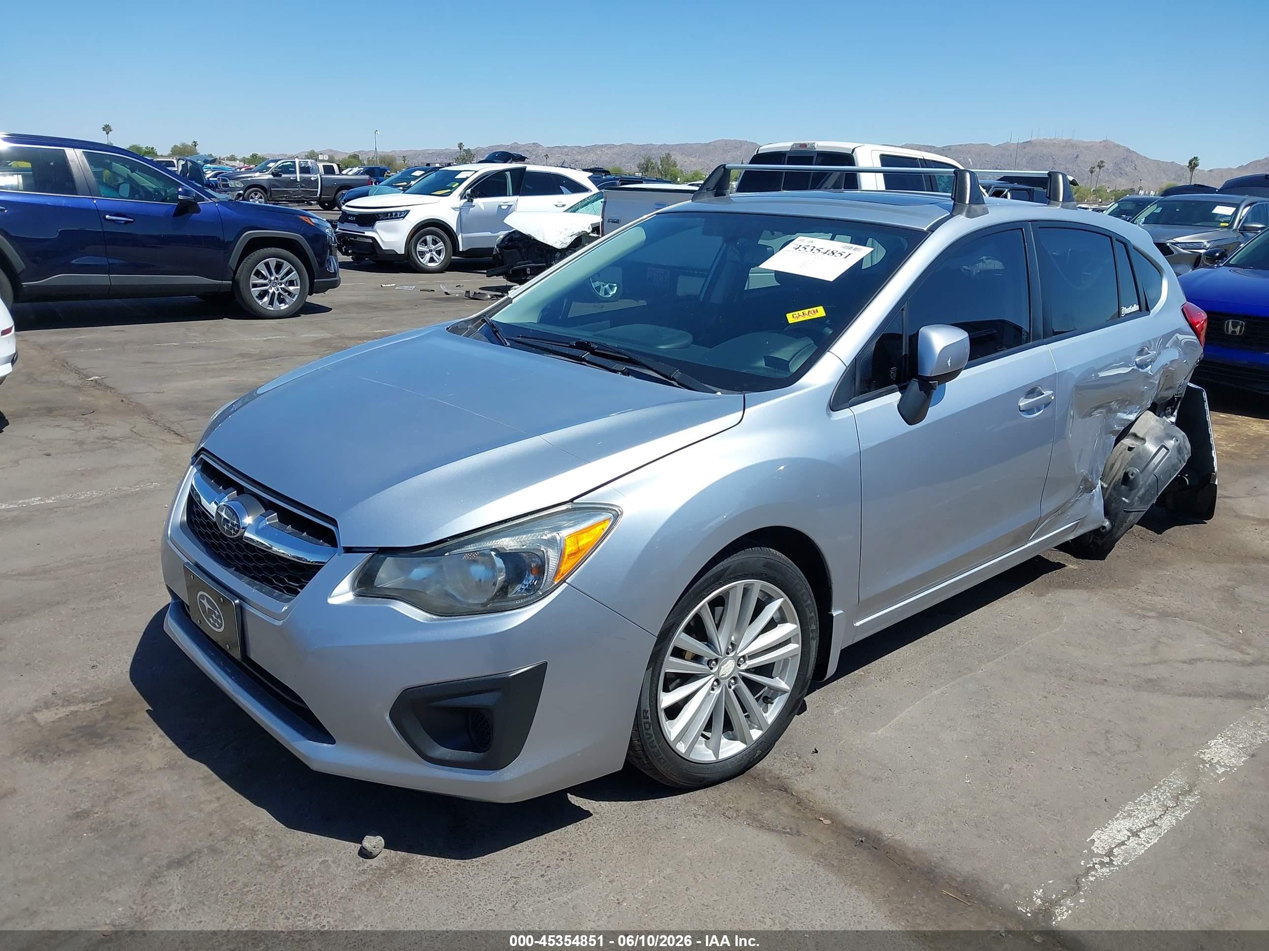 2013 Subaru Impreza 2.0i Premium Gray vin: JF1GPAD68DG822336