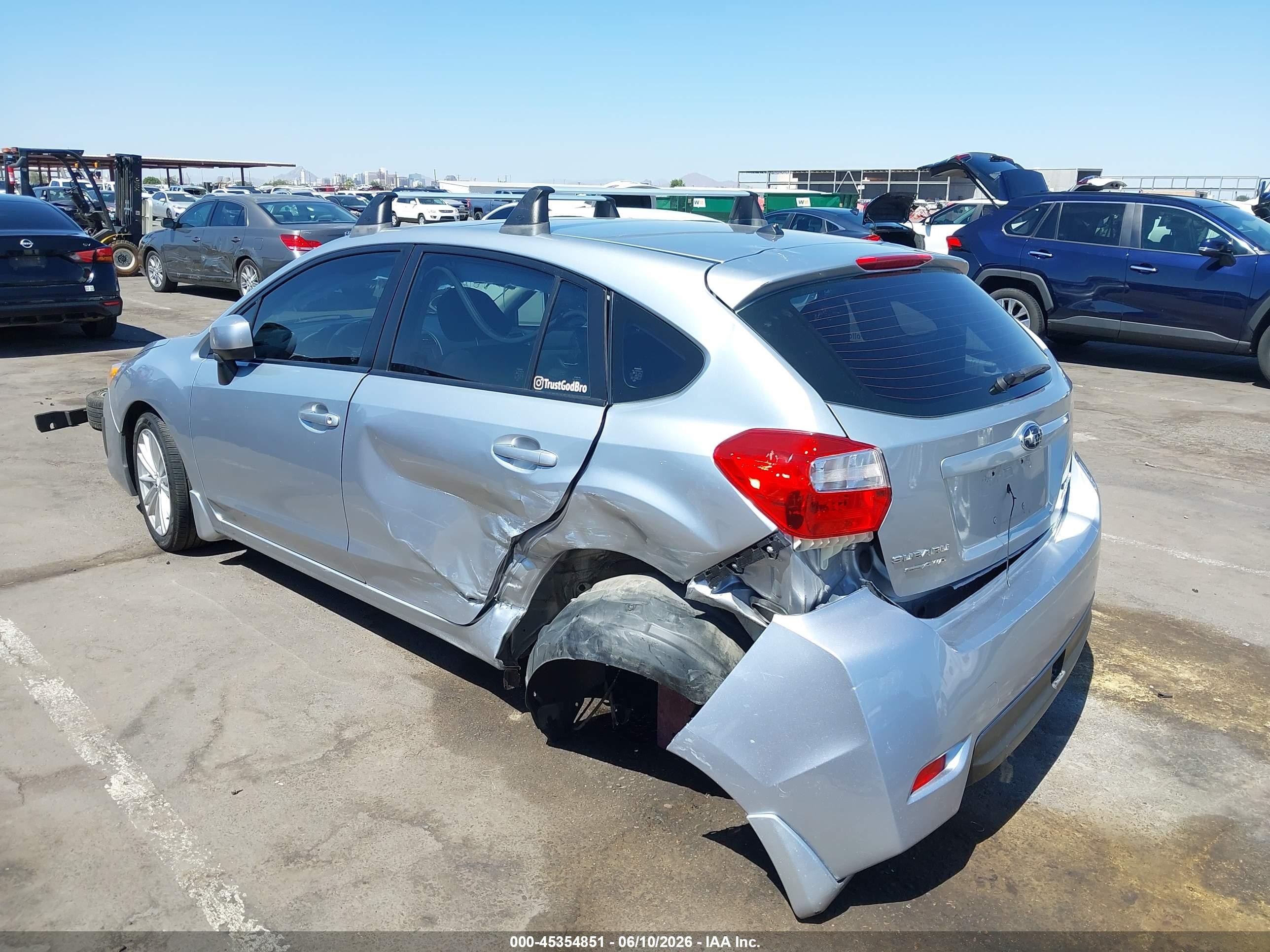 2013 Subaru Impreza 2.0i Premium Gray vin: JF1GPAD68DG822336