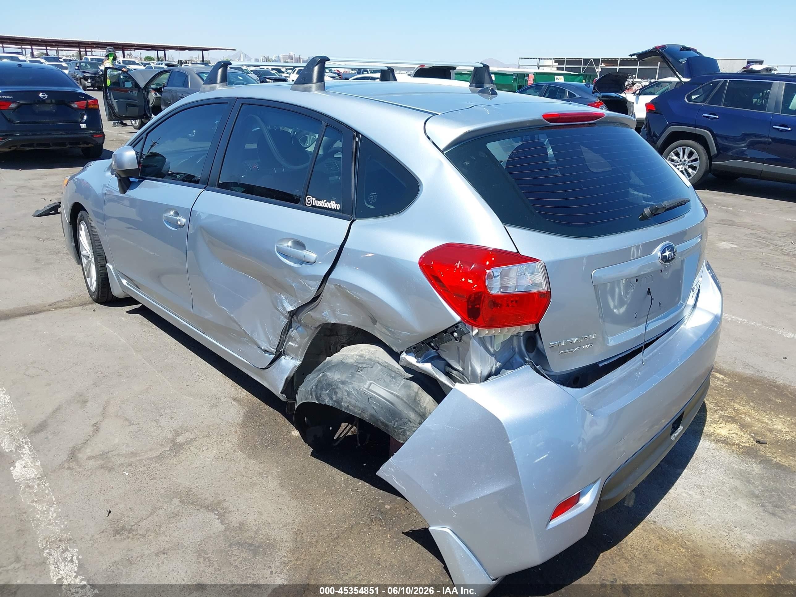 2013 Subaru Impreza 2.0i Premium Gray vin: JF1GPAD68DG822336