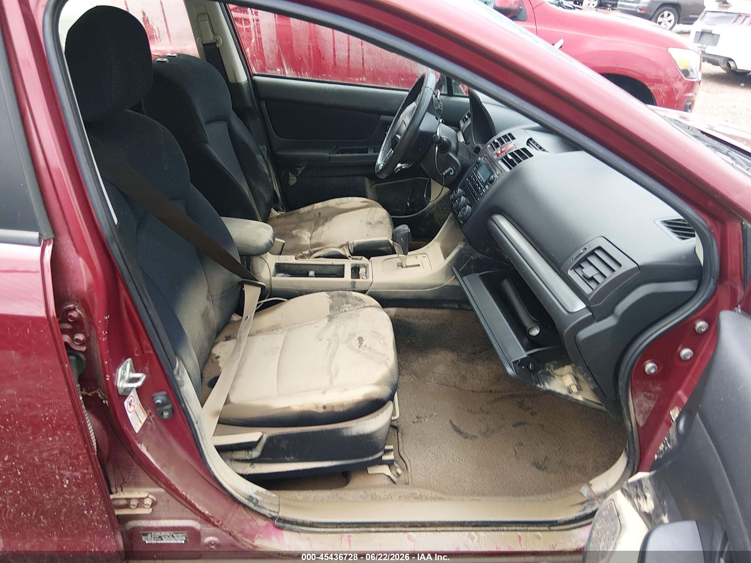 2014 Subaru Impreza 2.0i Premium Burgundy vin: JF1GPAD68EH320051