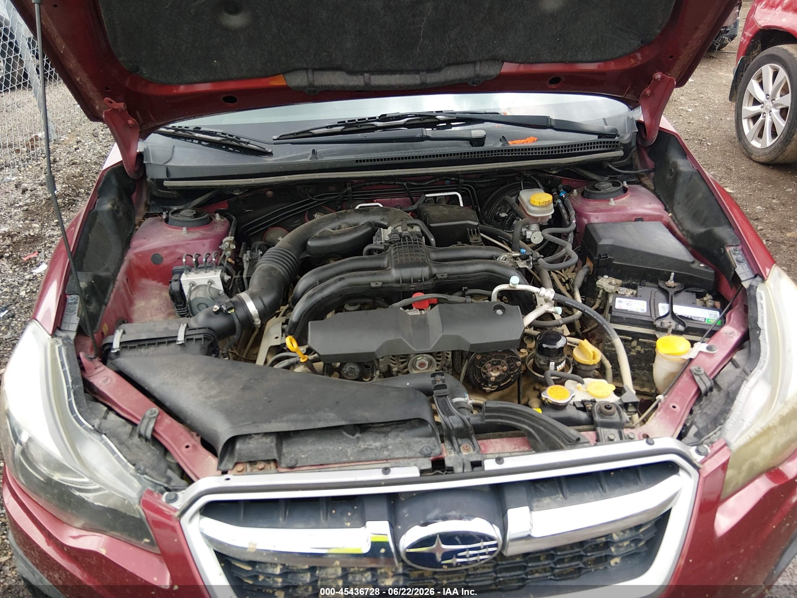 2014 Subaru Impreza 2.0i Premium Burgundy vin: JF1GPAD68EH320051