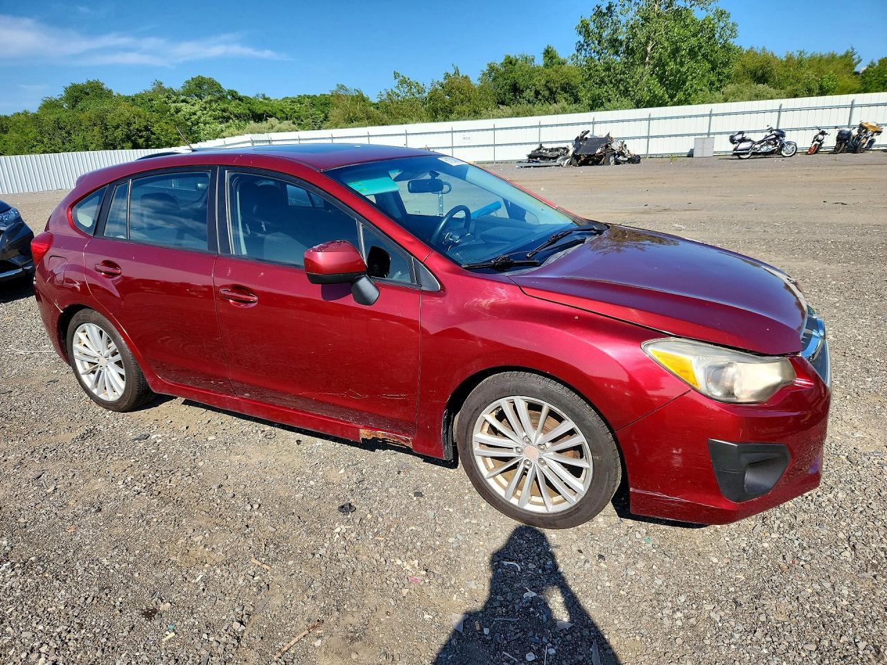 2012 Subaru Impreza Premium Red vin: JF1GPAD69CH222692