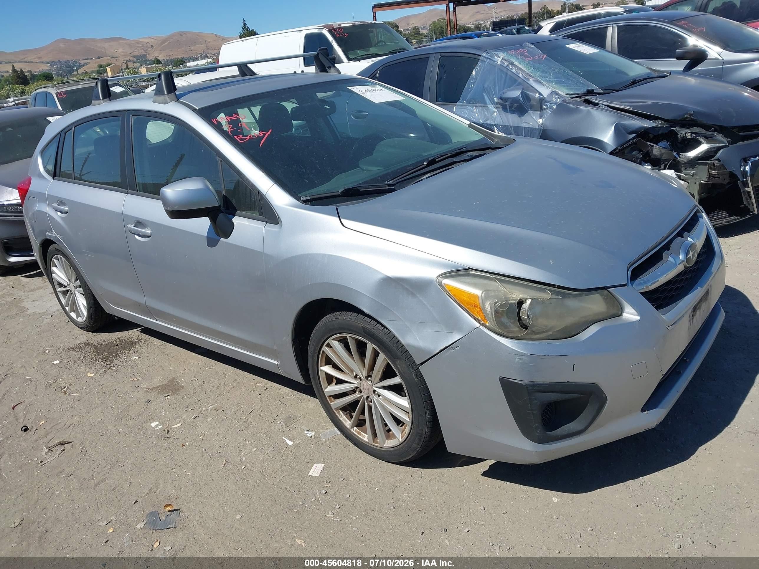 2012 Subaru Impreza 2.0i Premium Gray vin: JF1GPAD6XCG226224