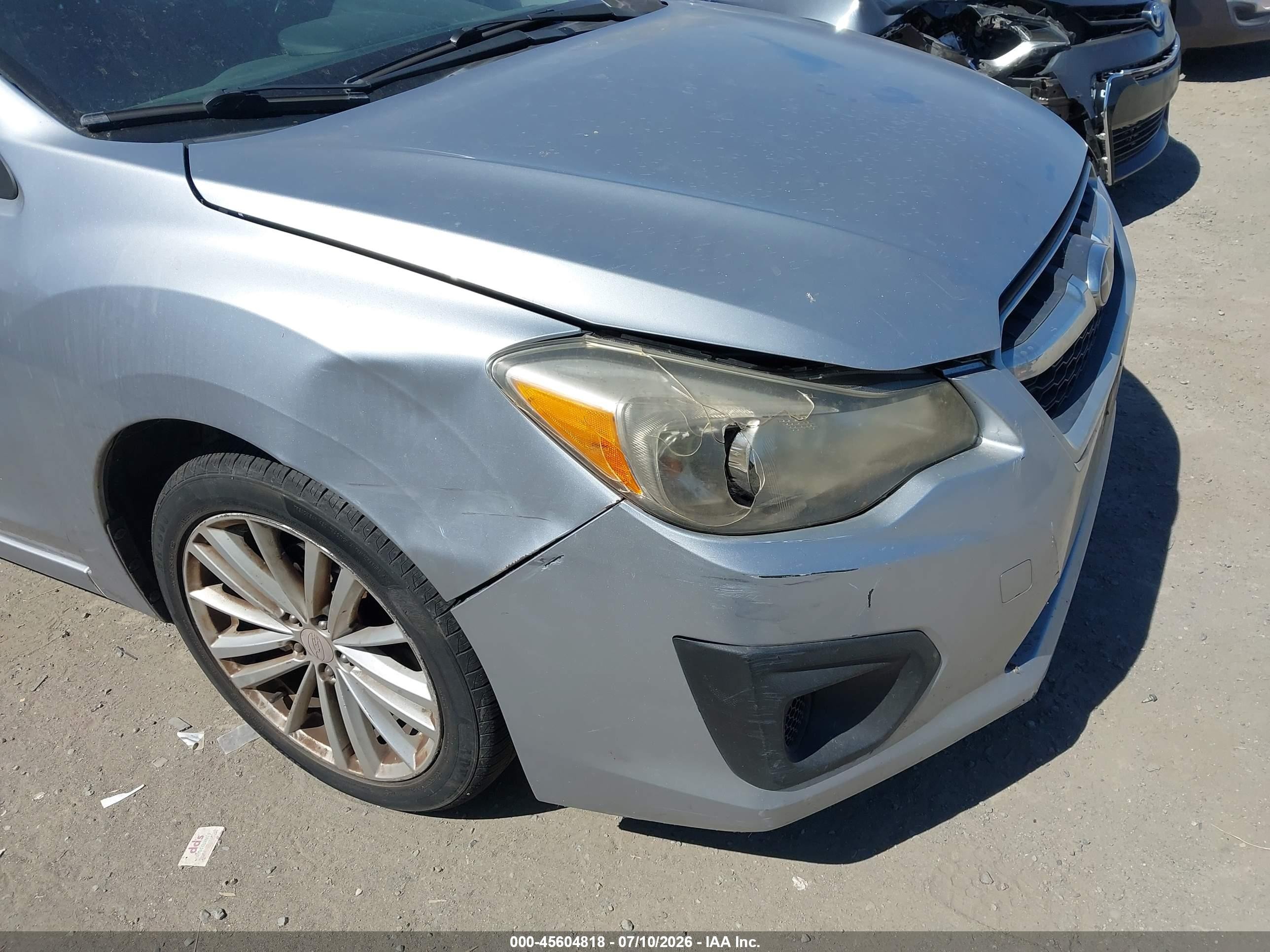2012 Subaru Impreza 2.0i Premium Gray vin: JF1GPAD6XCG226224