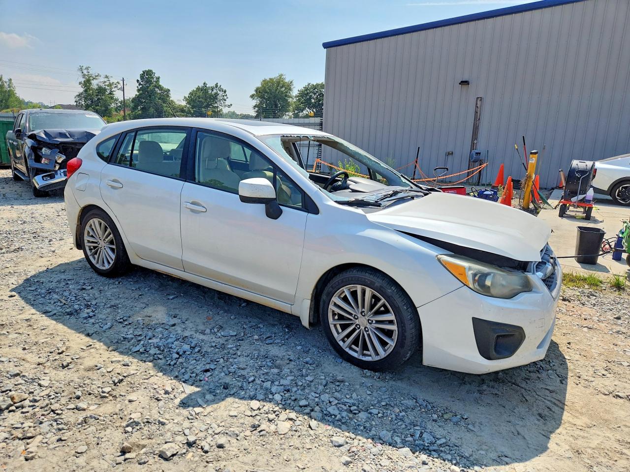 2012 Subaru Impreza Premium White vin: JF1GPAD6XCH228890