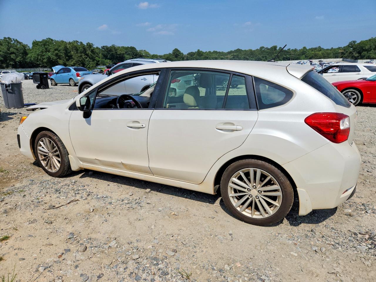 2012 Subaru Impreza Premium White vin: JF1GPAD6XCH228890