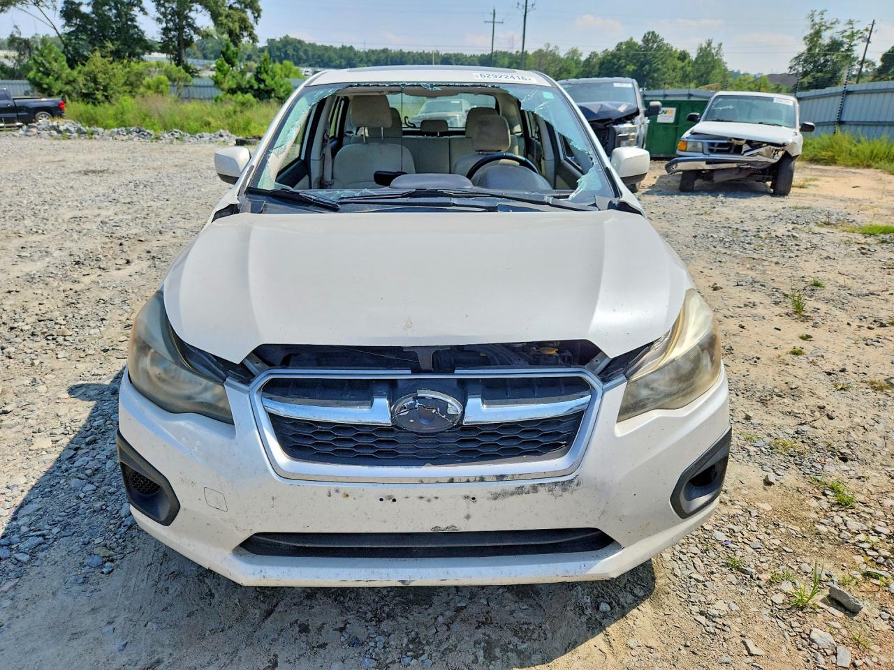 2012 Subaru Impreza Premium White vin: JF1GPAD6XCH228890