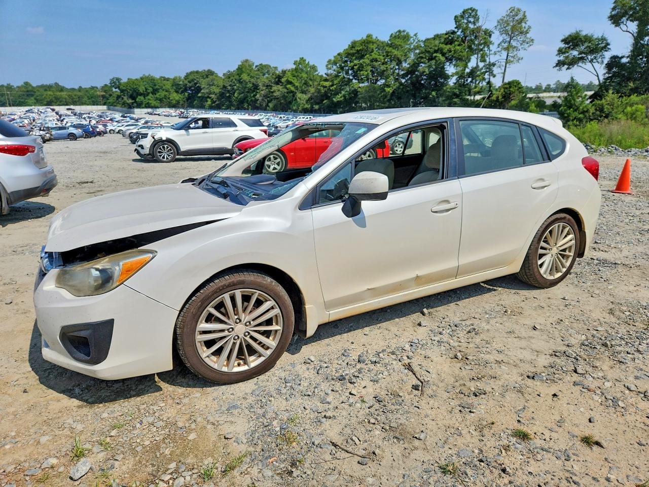2012 Subaru Impreza Premium White vin: JF1GPAD6XCH228890