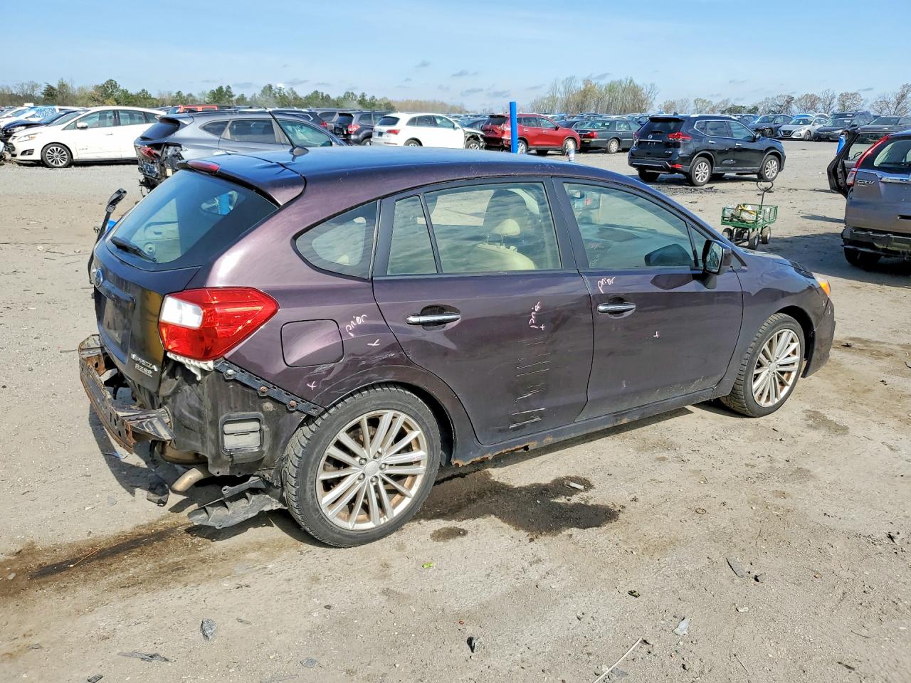 2012 Subaru Impreza Limited Purple vin: JF1GPAG60CH236332