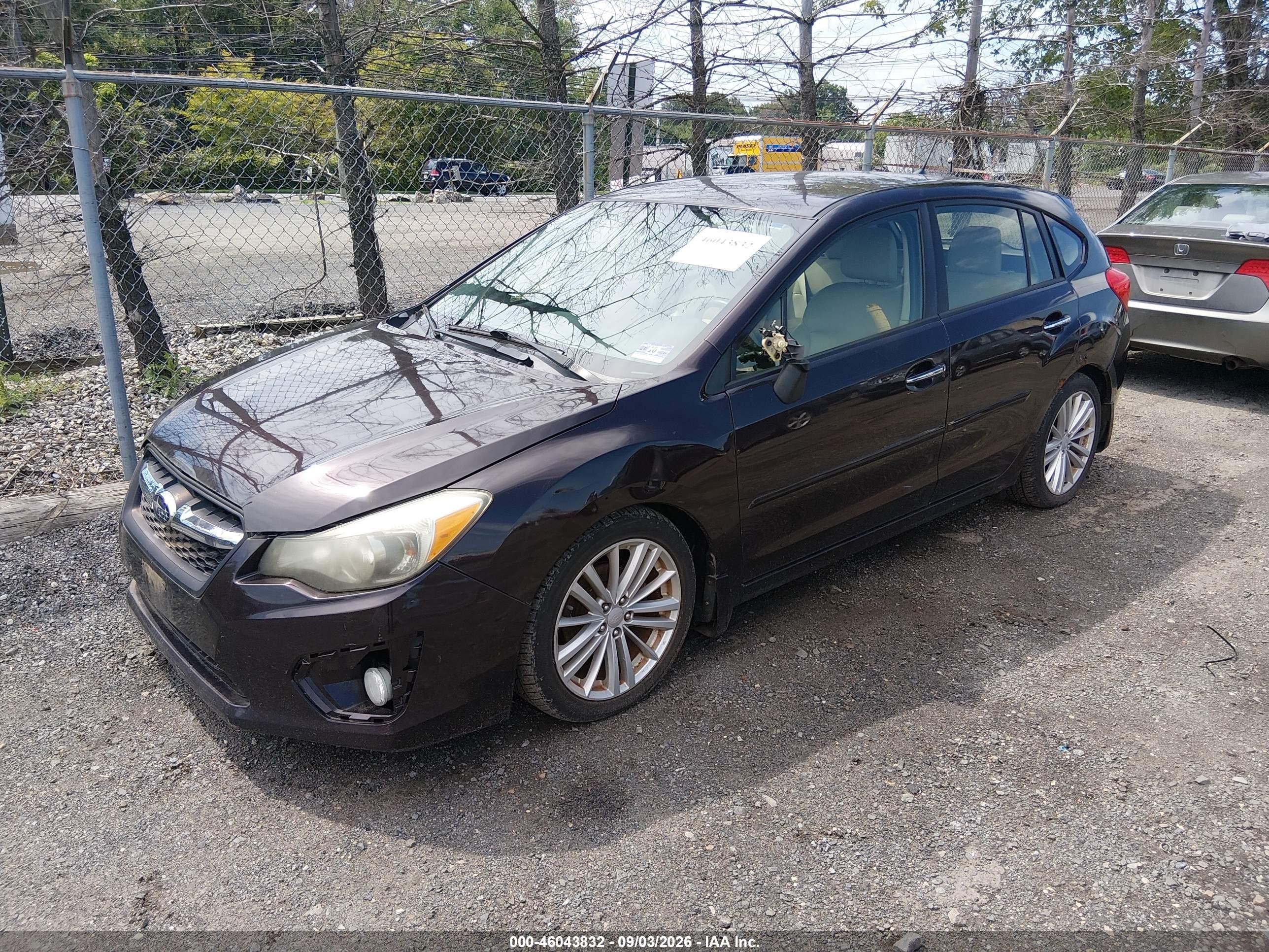 2012 Subaru Impreza 2.0i Limited Maroon vin: JF1GPAG61CH233200