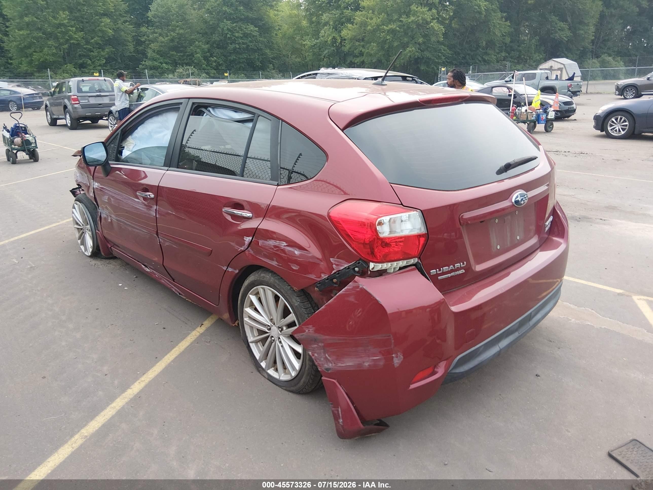 2014 Subaru Impreza 2.0i Limited Красный vin: JF1GPAG61E8238397