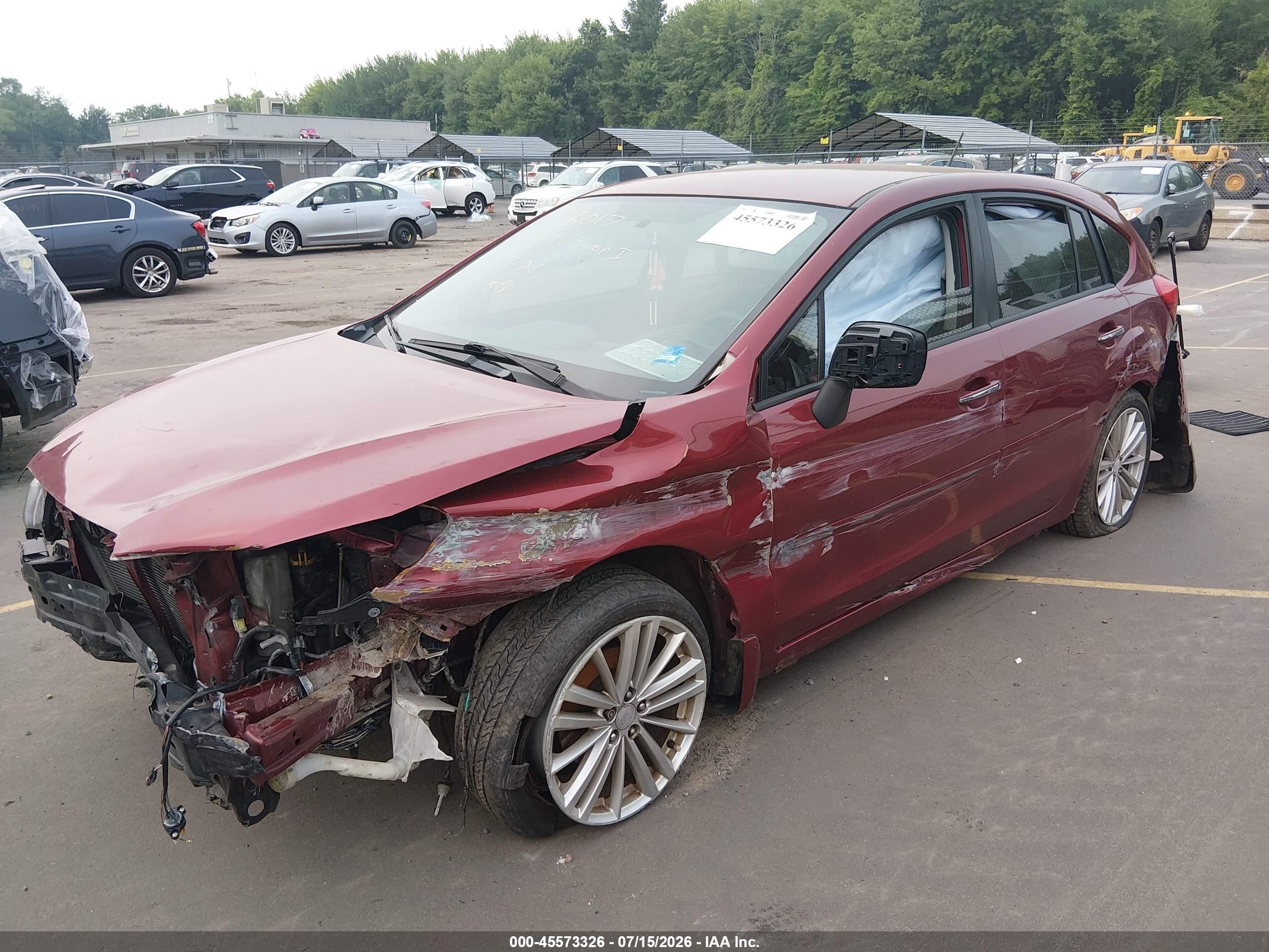 2014 Subaru Impreza 2.0i Limited Красный vin: JF1GPAG61E8238397