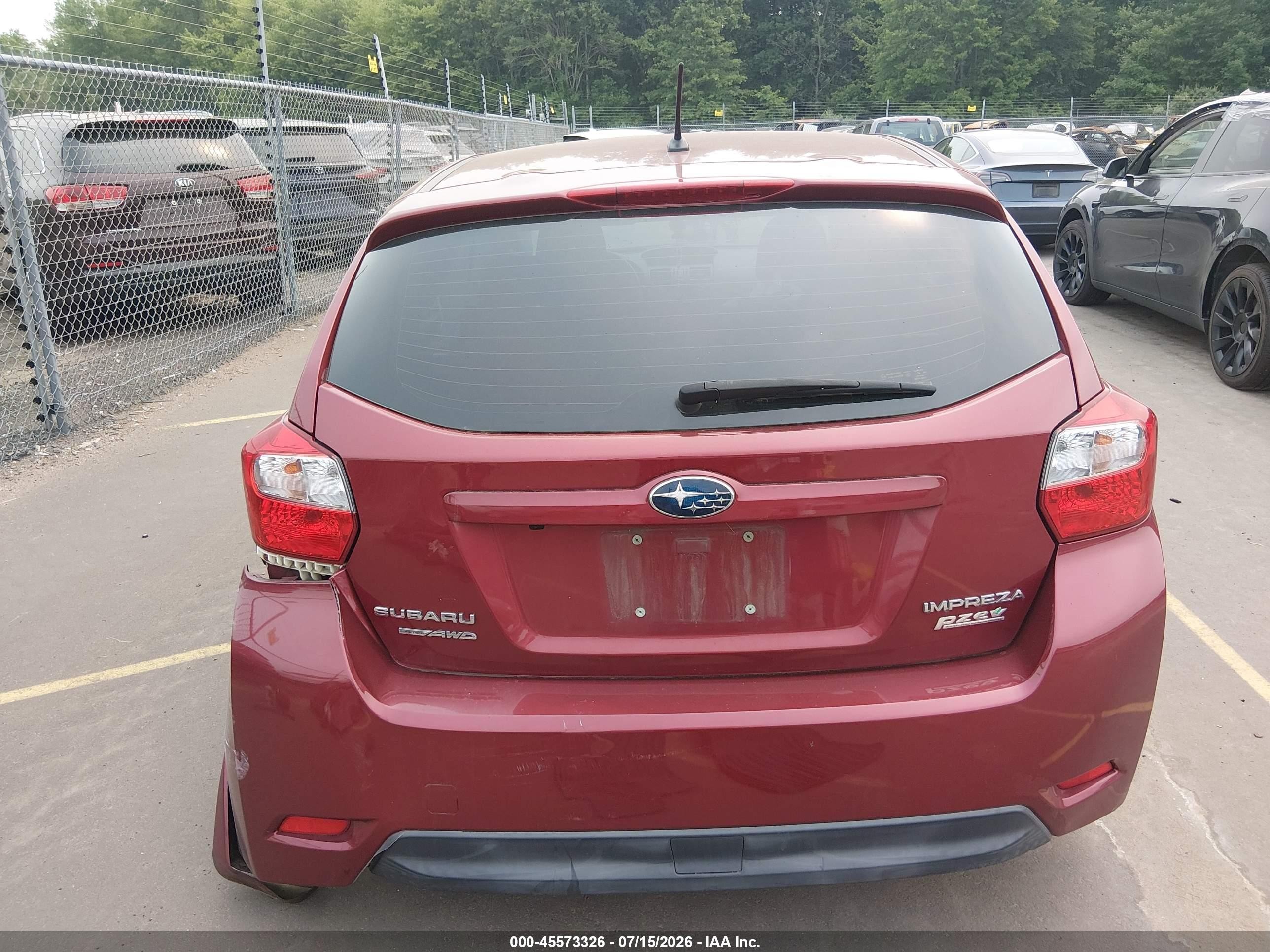 2014 Subaru Impreza 2.0i Limited Красный vin: JF1GPAG61E8238397