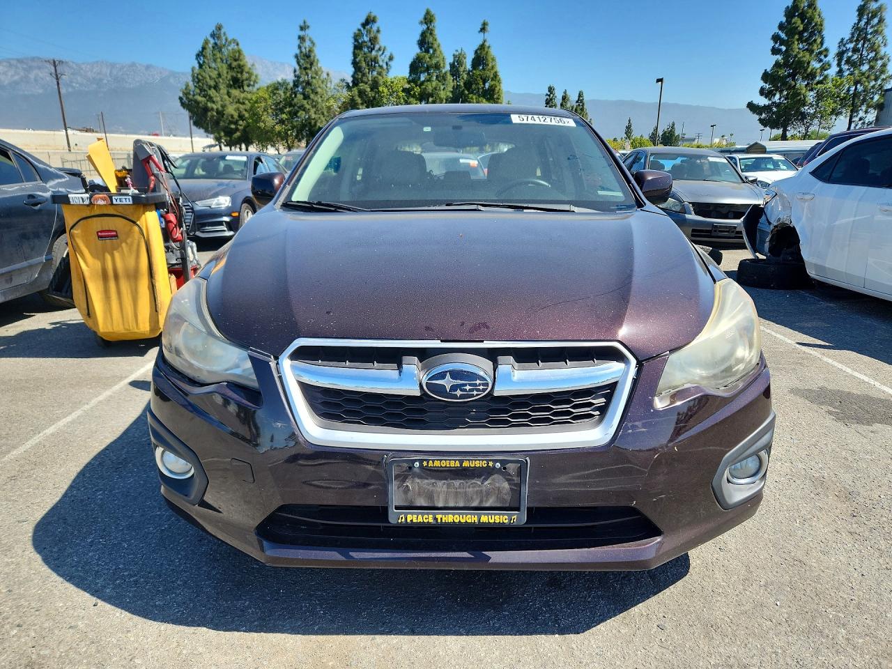 2012 Subaru Impreza Limited Burgundy vin: JF1GPAG63CH244893