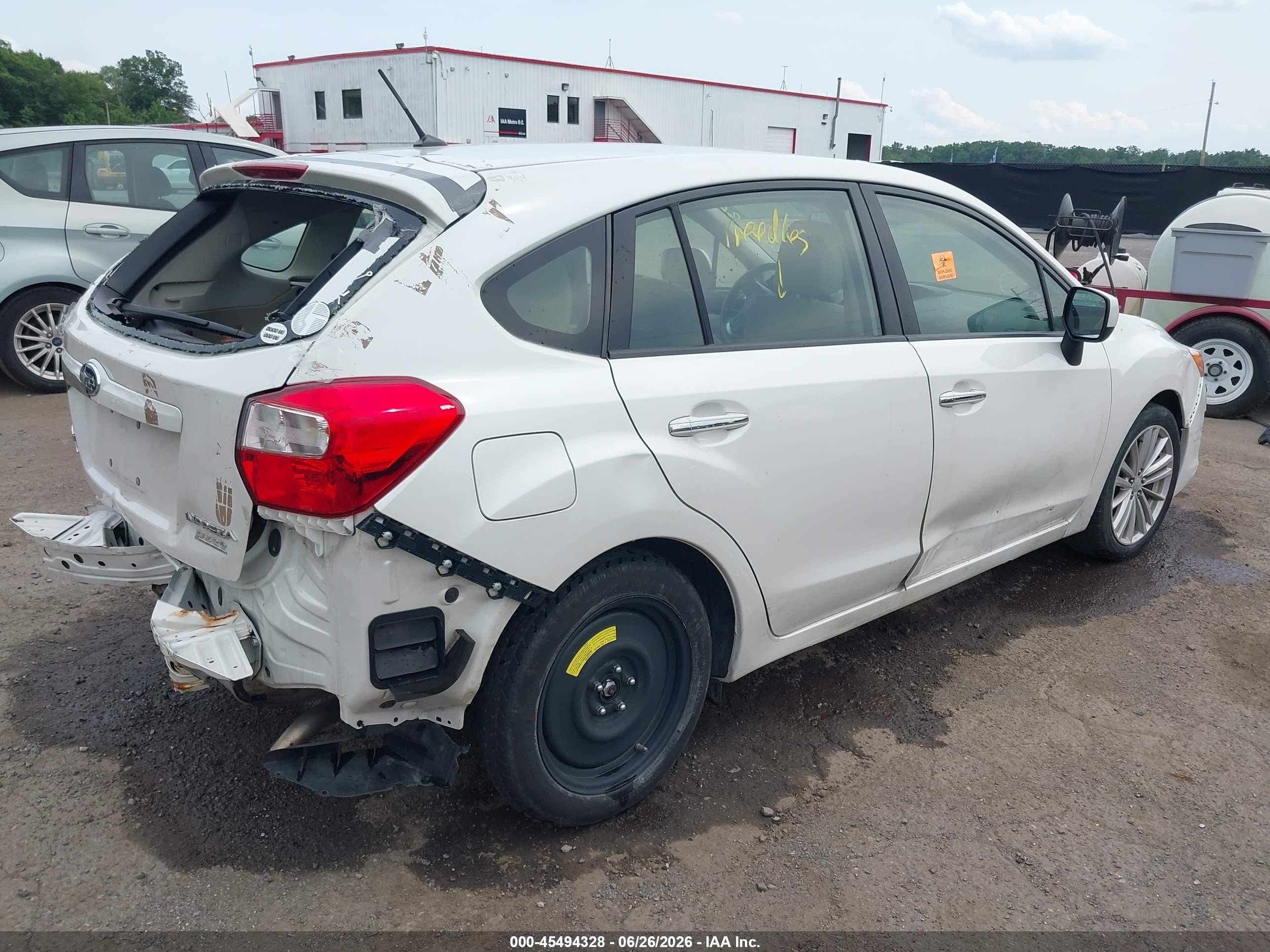 2012 Subaru Impreza 2.0i Limited White vin: JF1GPAG65CH200636