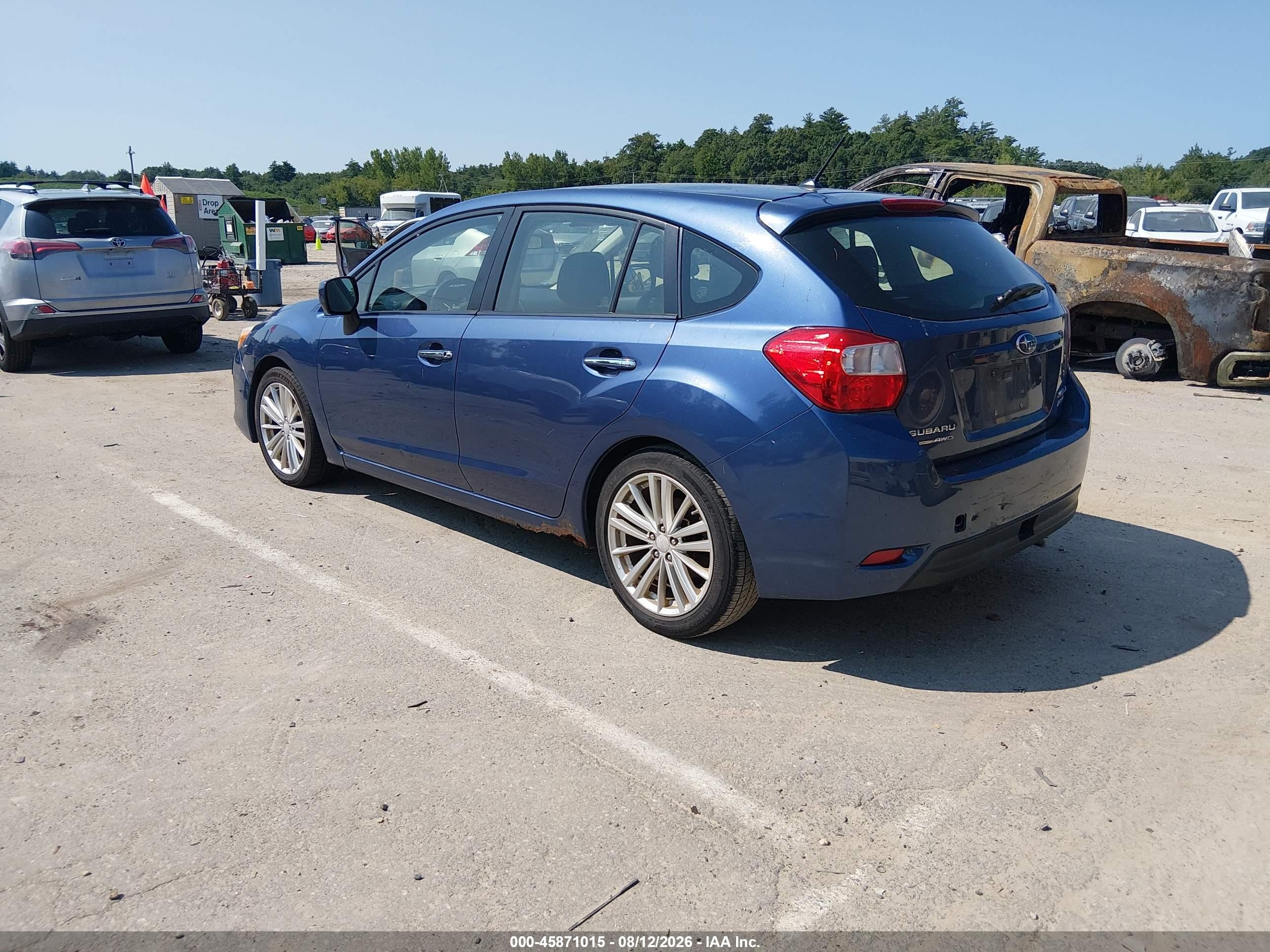 2013 Subaru Impreza 2.0i Limited Синий vin: JF1GPAG65D2877559