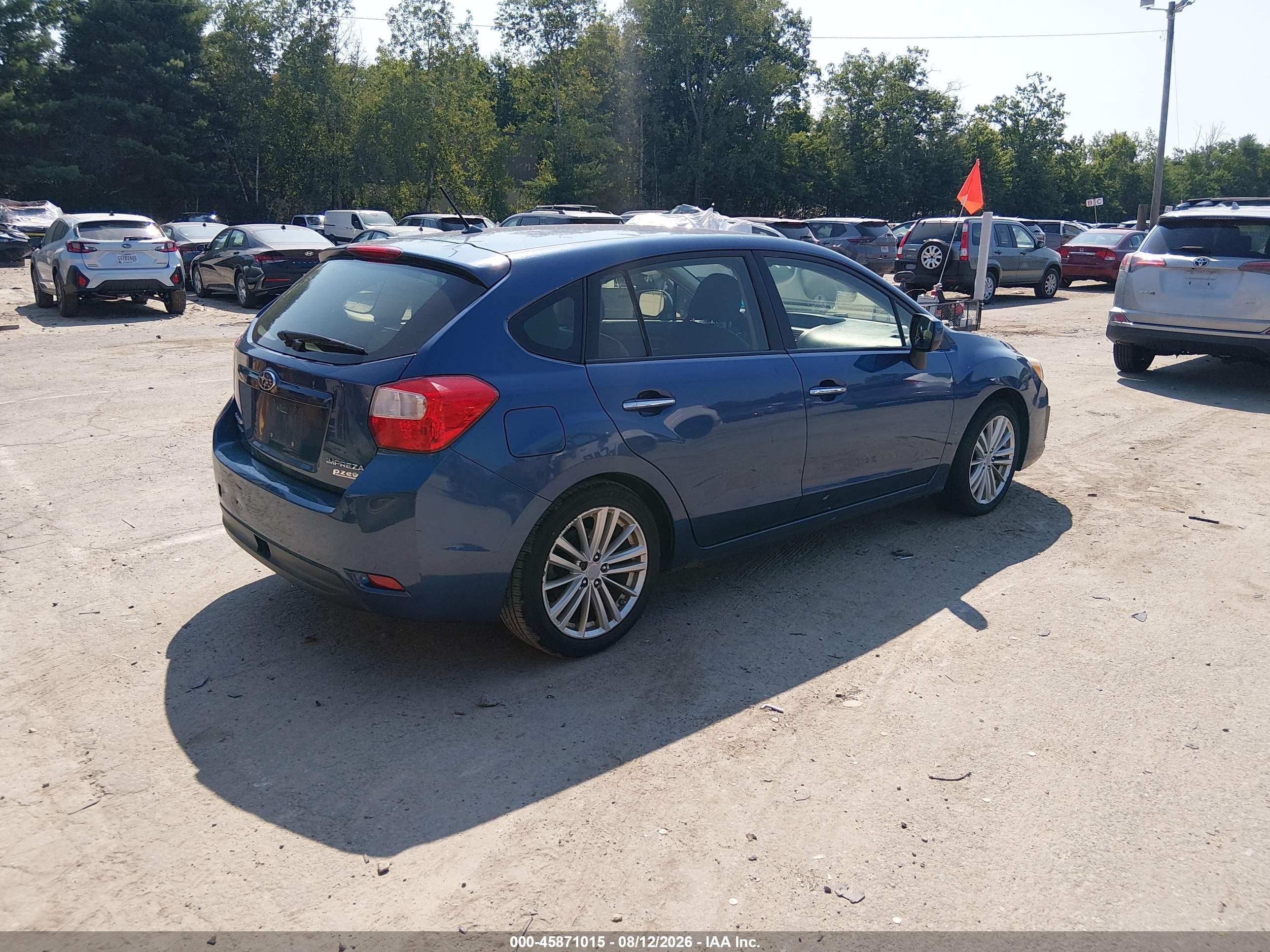 2013 Subaru Impreza 2.0i Limited Синий vin: JF1GPAG65D2877559