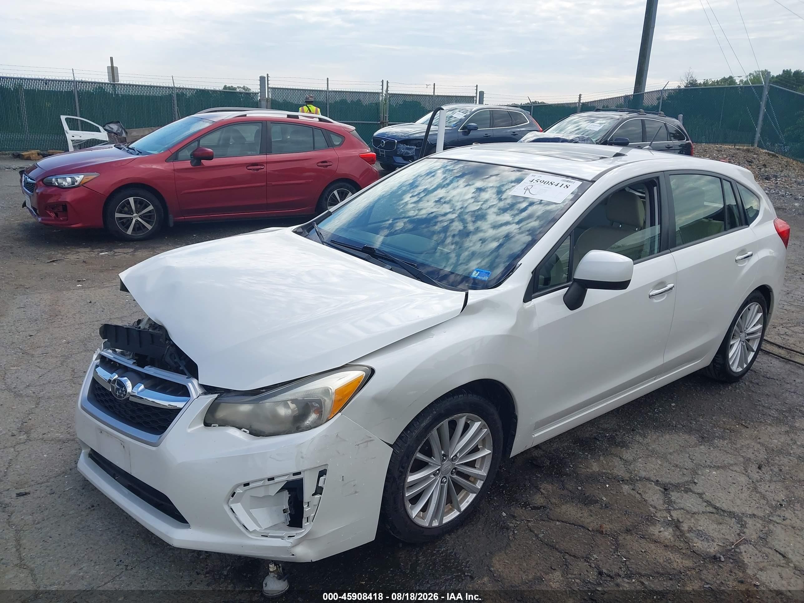 2013 Subaru Impreza 2.0i Limited White vin: JF1GPAH61D2813873