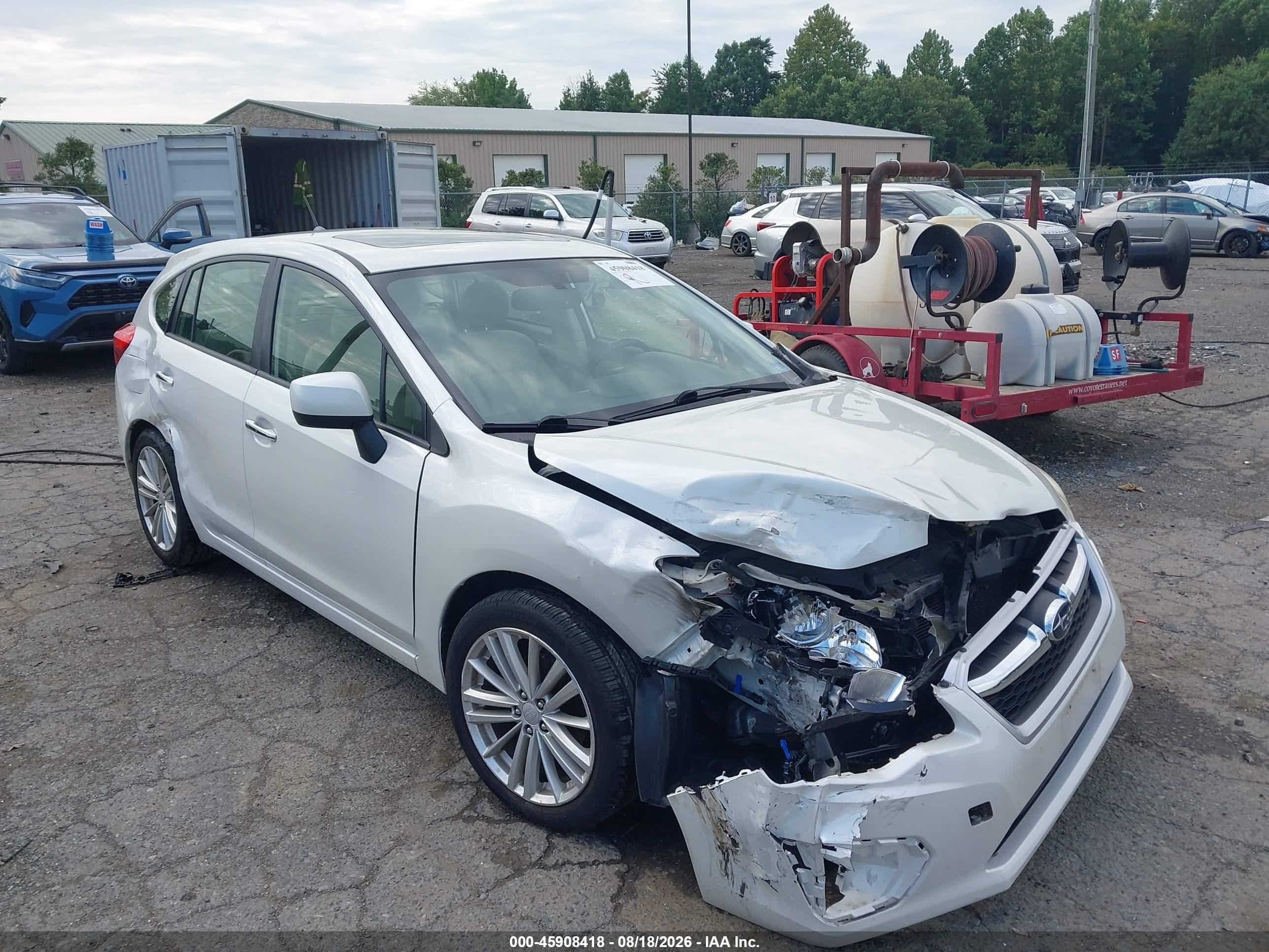 2013 Subaru Impreza 2.0i Limited White vin: JF1GPAH61D2813873