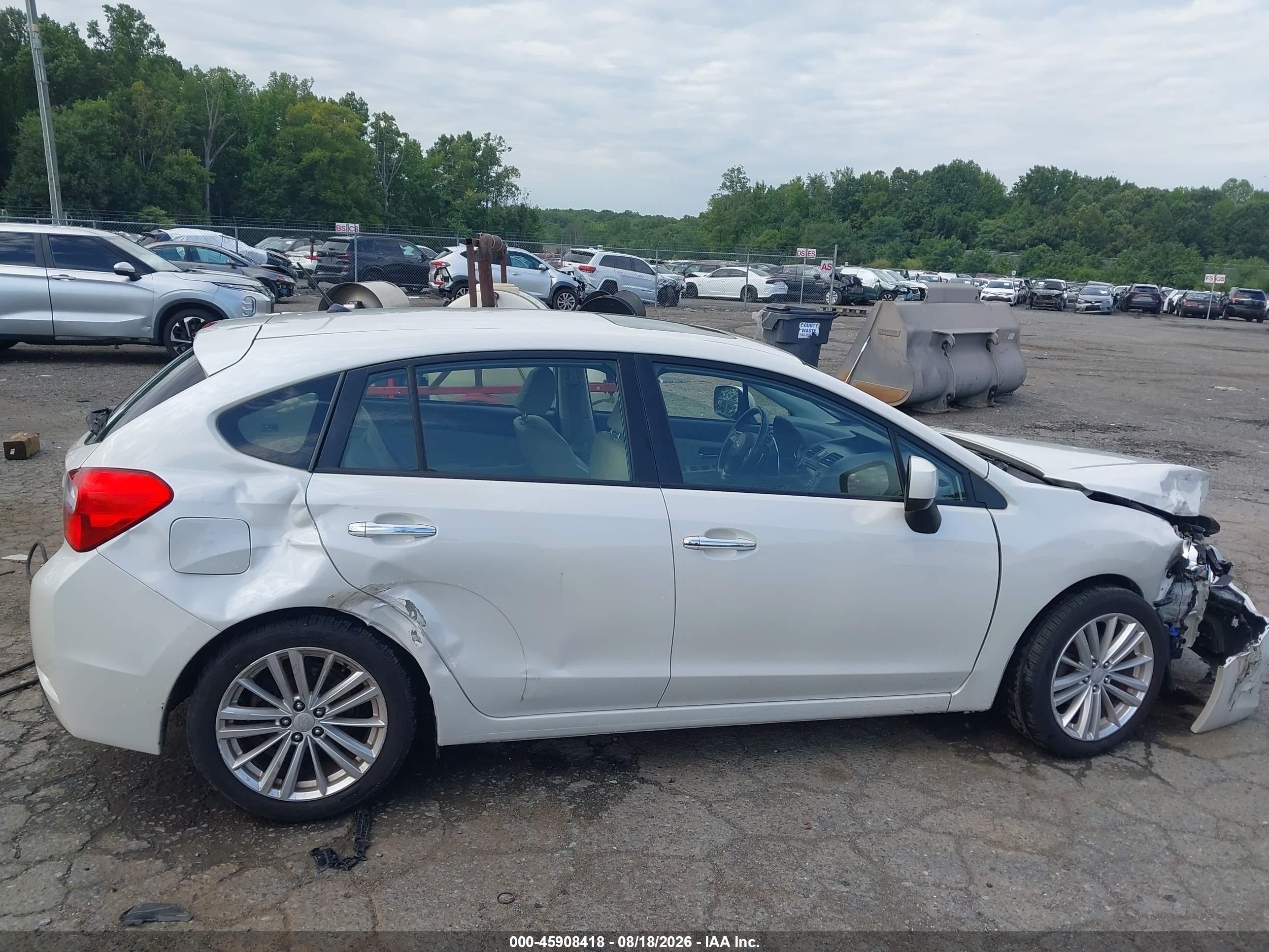 2013 Subaru Impreza 2.0i Limited White vin: JF1GPAH61D2813873