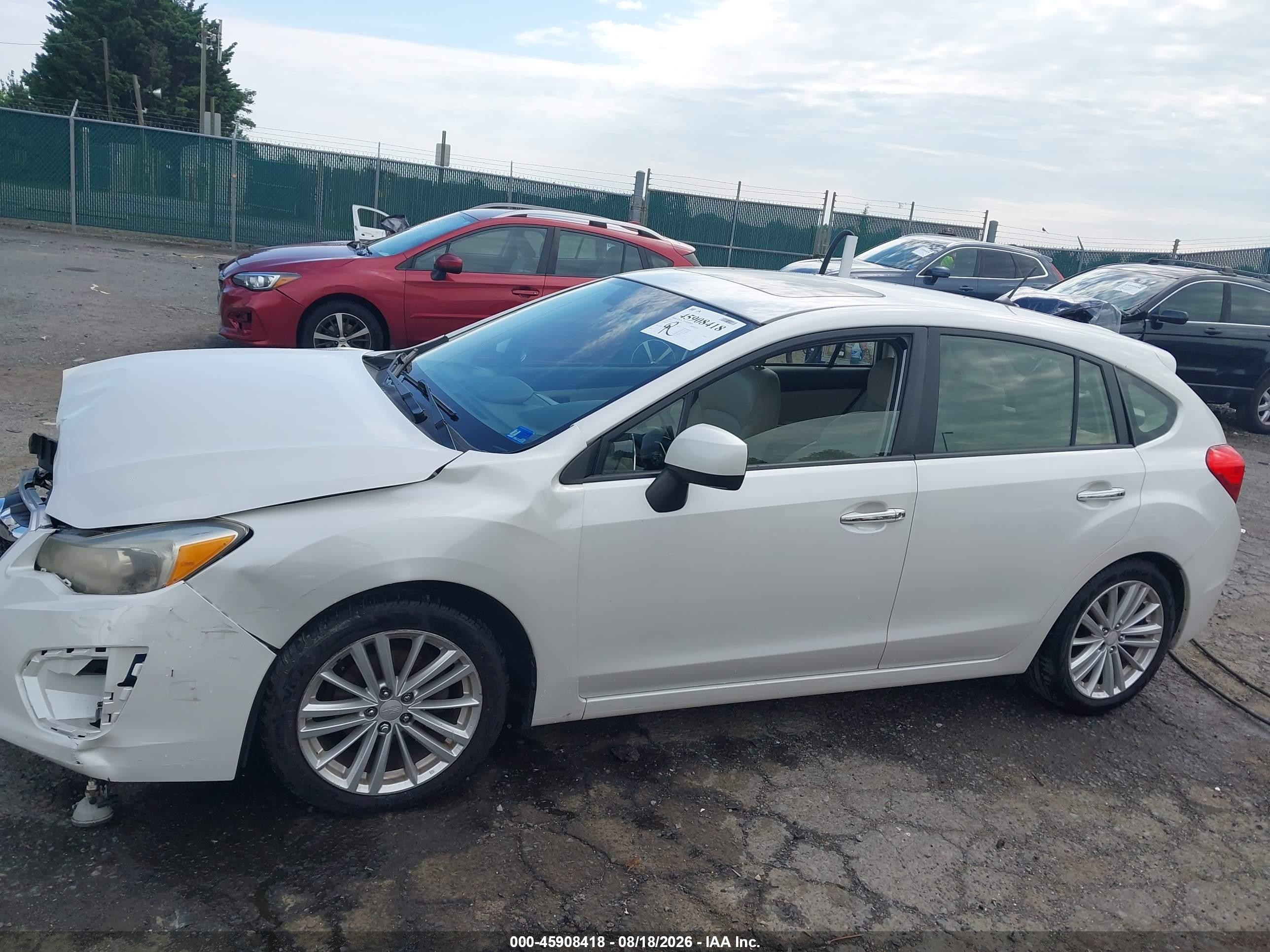 2013 Subaru Impreza 2.0i Limited White vin: JF1GPAH61D2813873