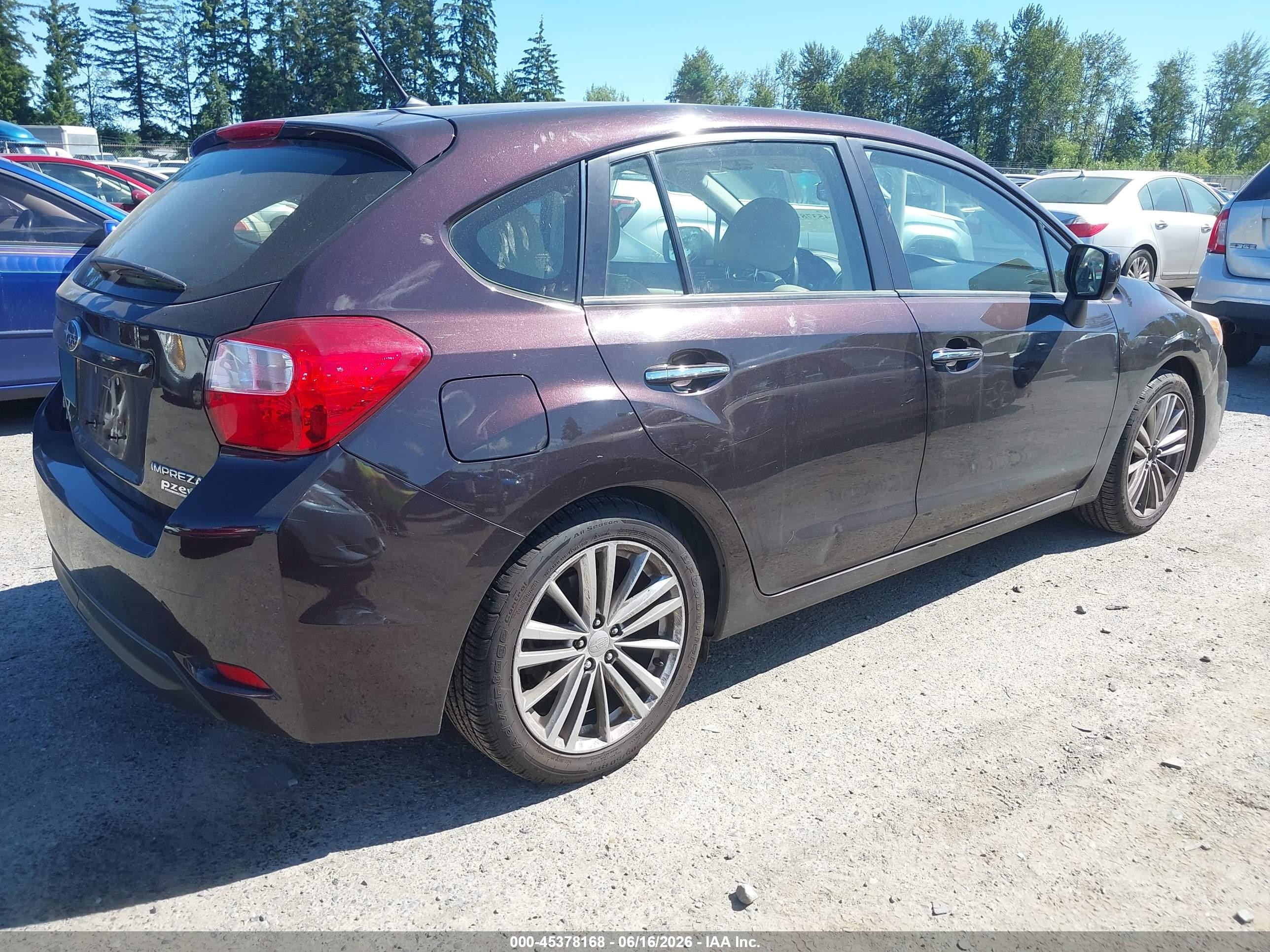 2013 Subaru Impreza 2.0i Limited Burgundy vin: JF1GPAH62D2832657