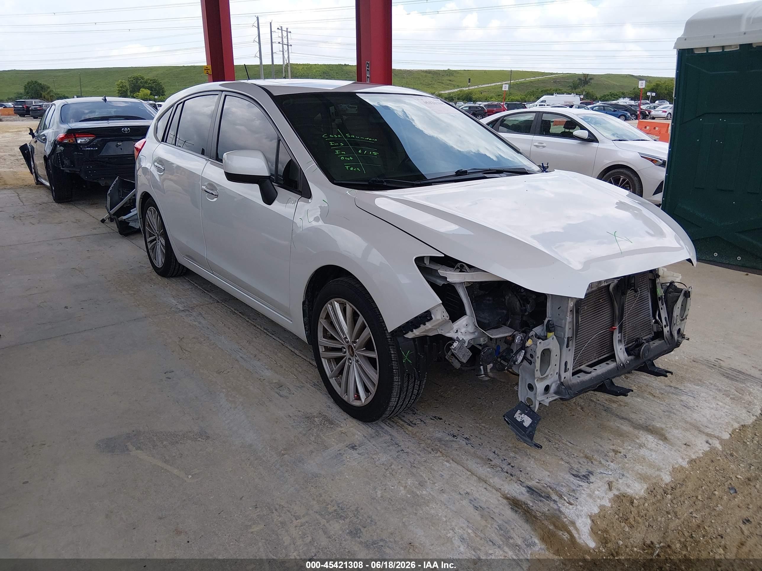2013 Subaru Impreza 2.0i Limited White vin: JF1GPAH63D2807556