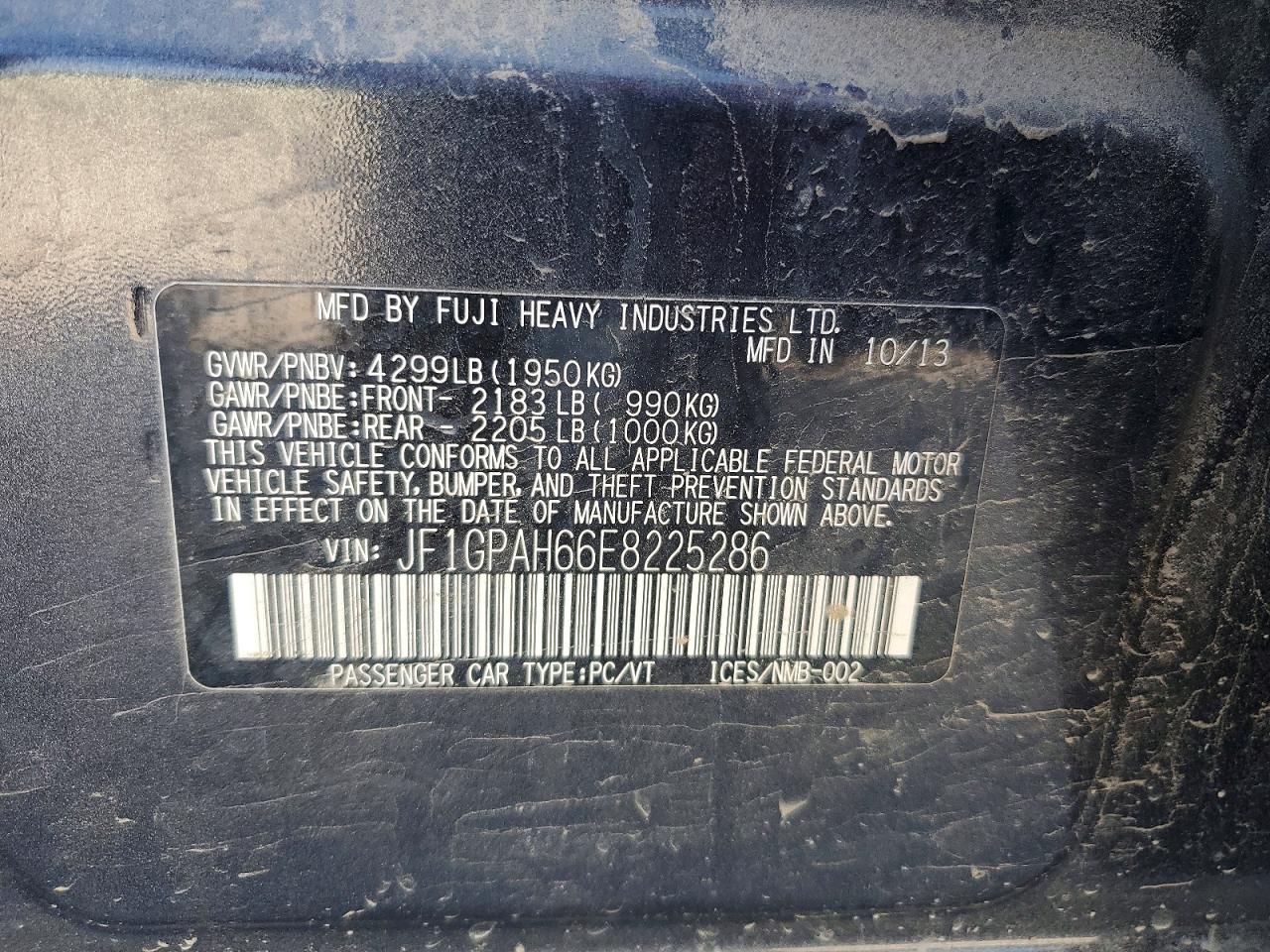 2014 Subaru Impreza Limited Black vin: JF1GPAH66E8225286