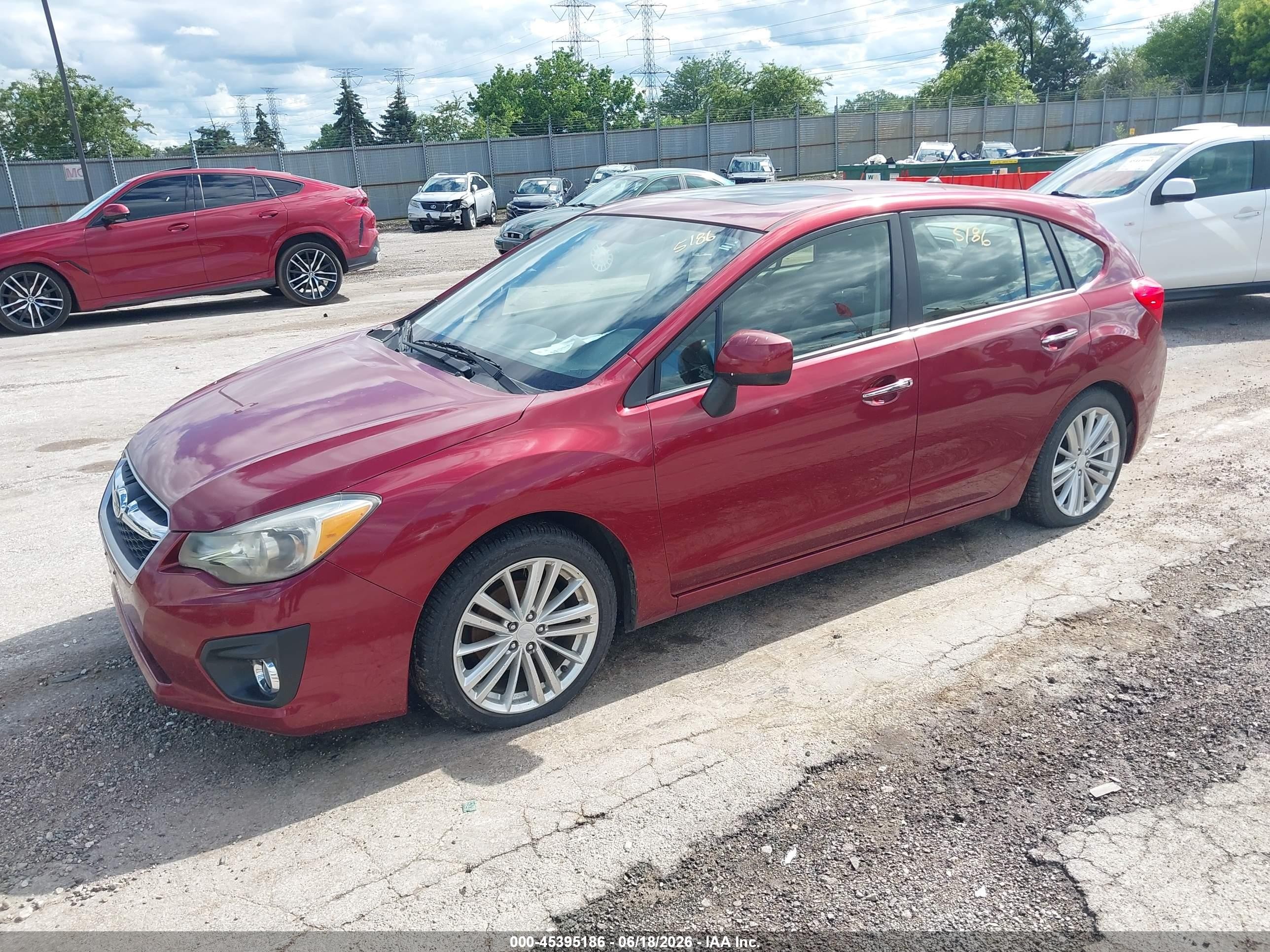 2014 Subaru Impreza 2.0i Limited Red vin: JF1GPAH66E8306255