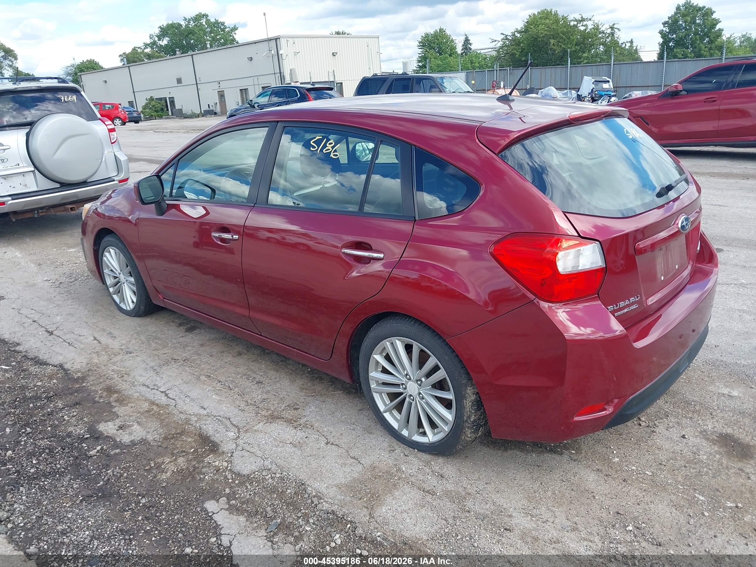 2014 Subaru Impreza 2.0i Limited Red vin: JF1GPAH66E8306255