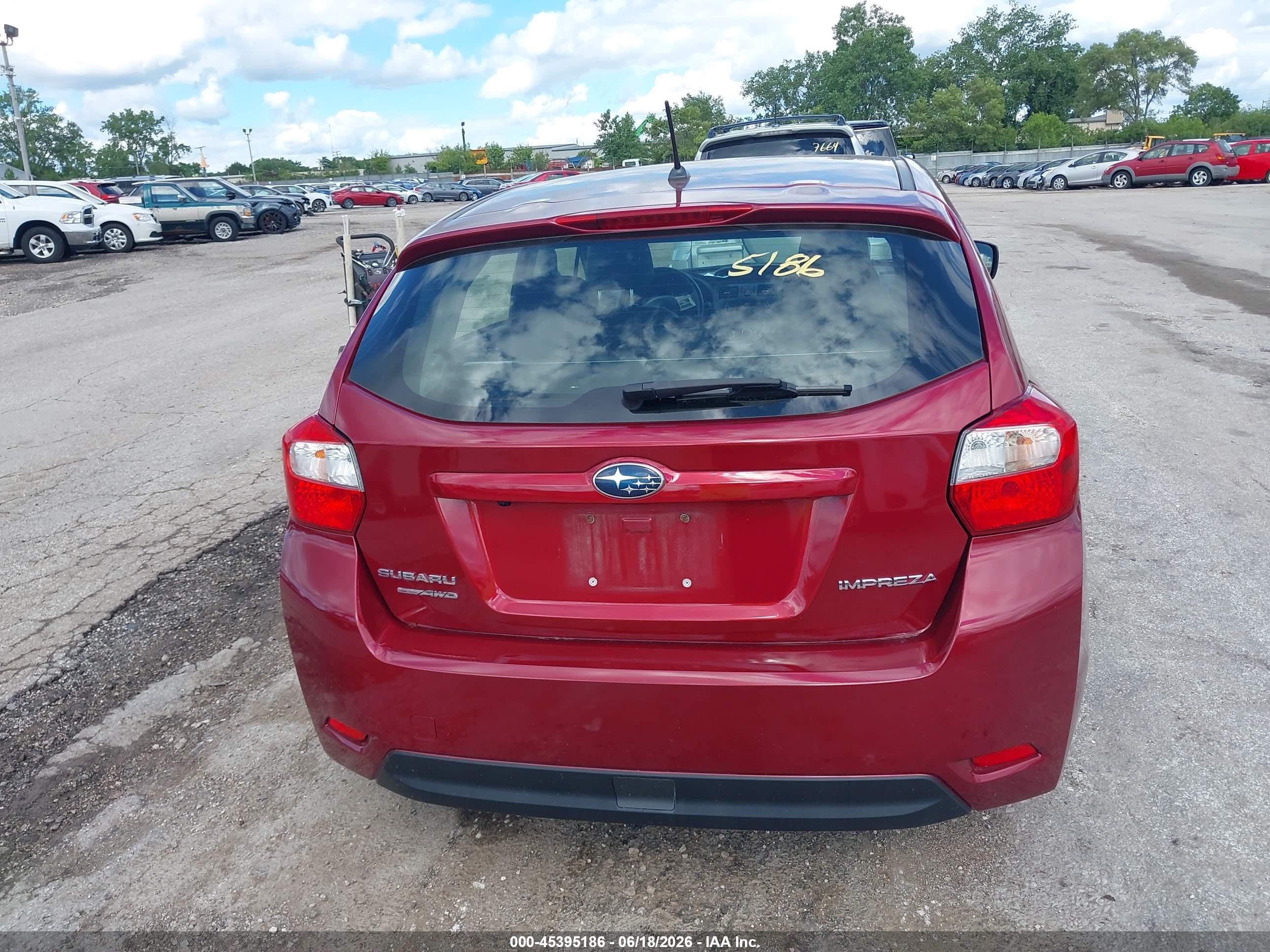 2014 Subaru Impreza 2.0i Limited Red vin: JF1GPAH66E8306255