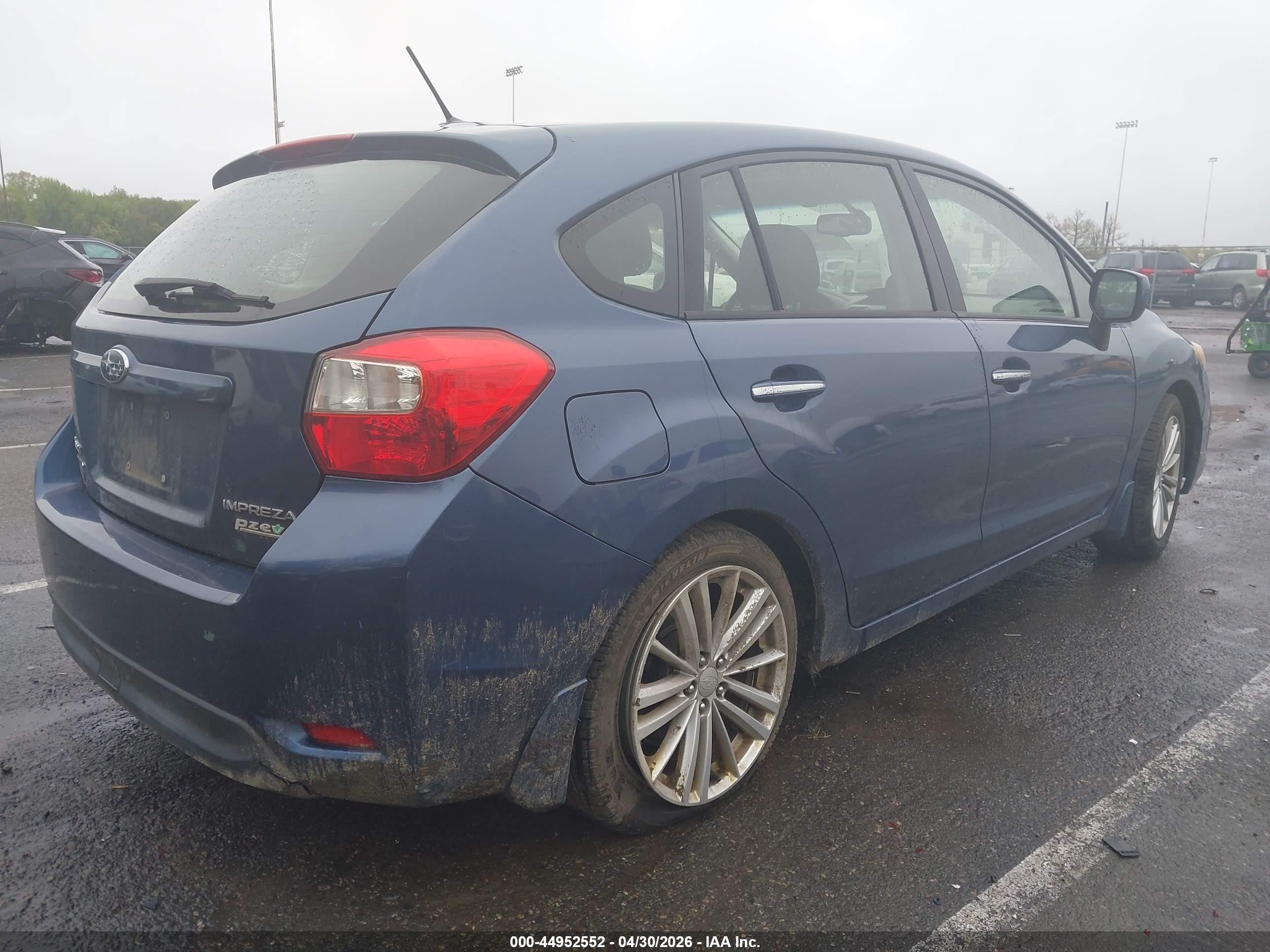 2013 Subaru Impreza 2.0i Limited Blue vin: JF1GPAK62DH828825