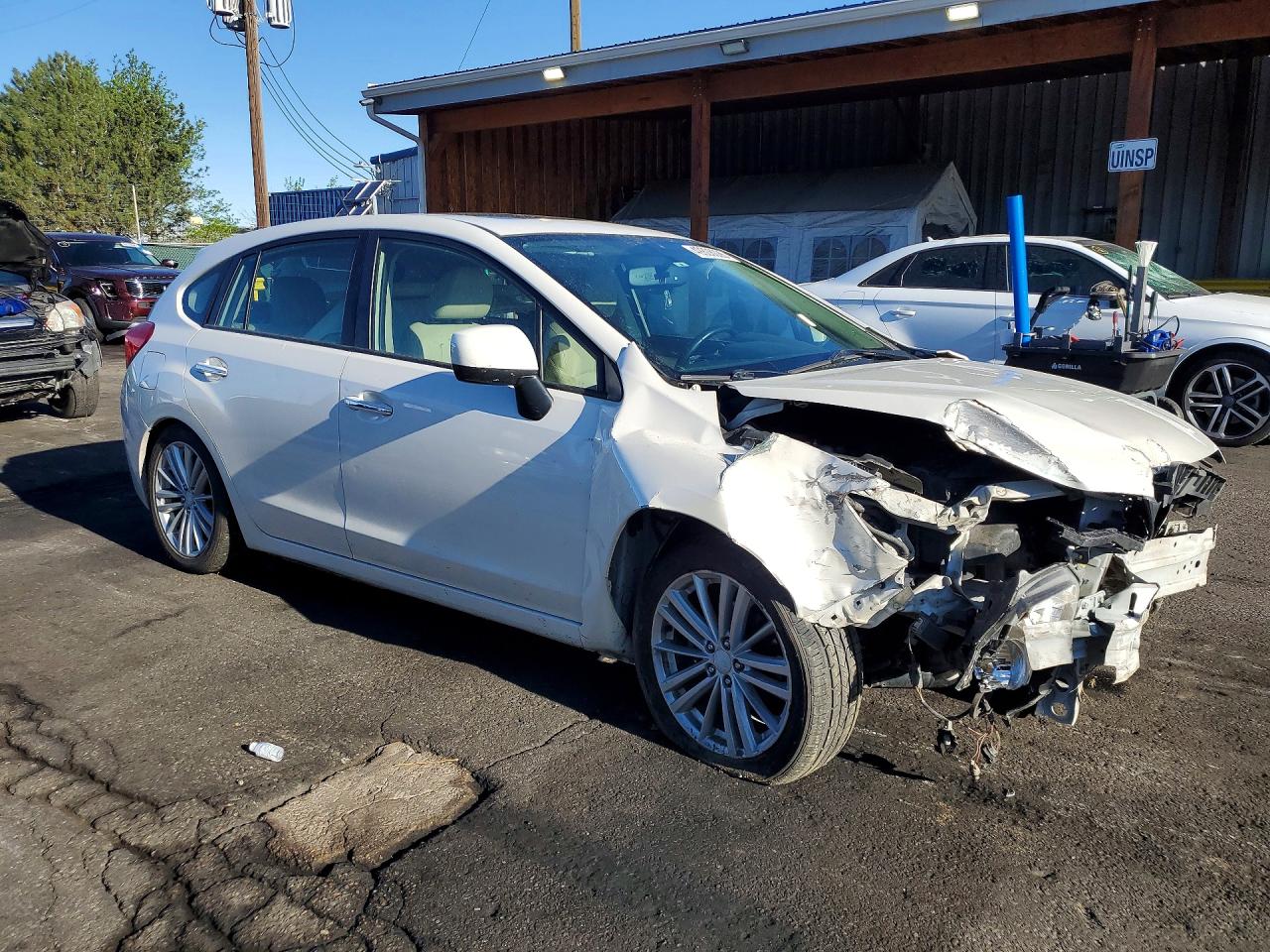 2013 Subaru Impreza Limited White vin: JF1GPAK63DH848811
