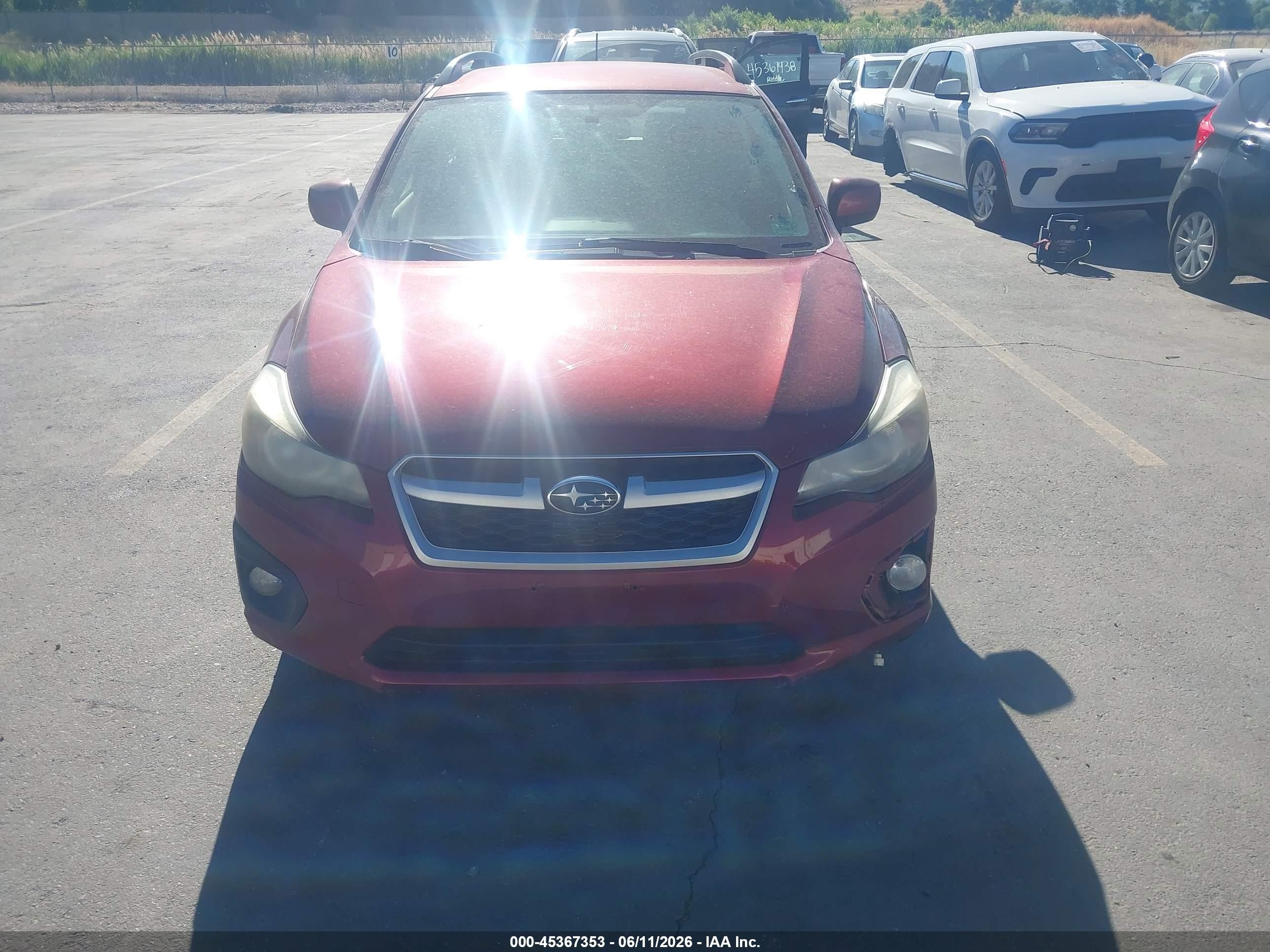 2012 Subaru Impreza 2.0i Sport Premium Бордовый vin: JF1GPAL60CG239257