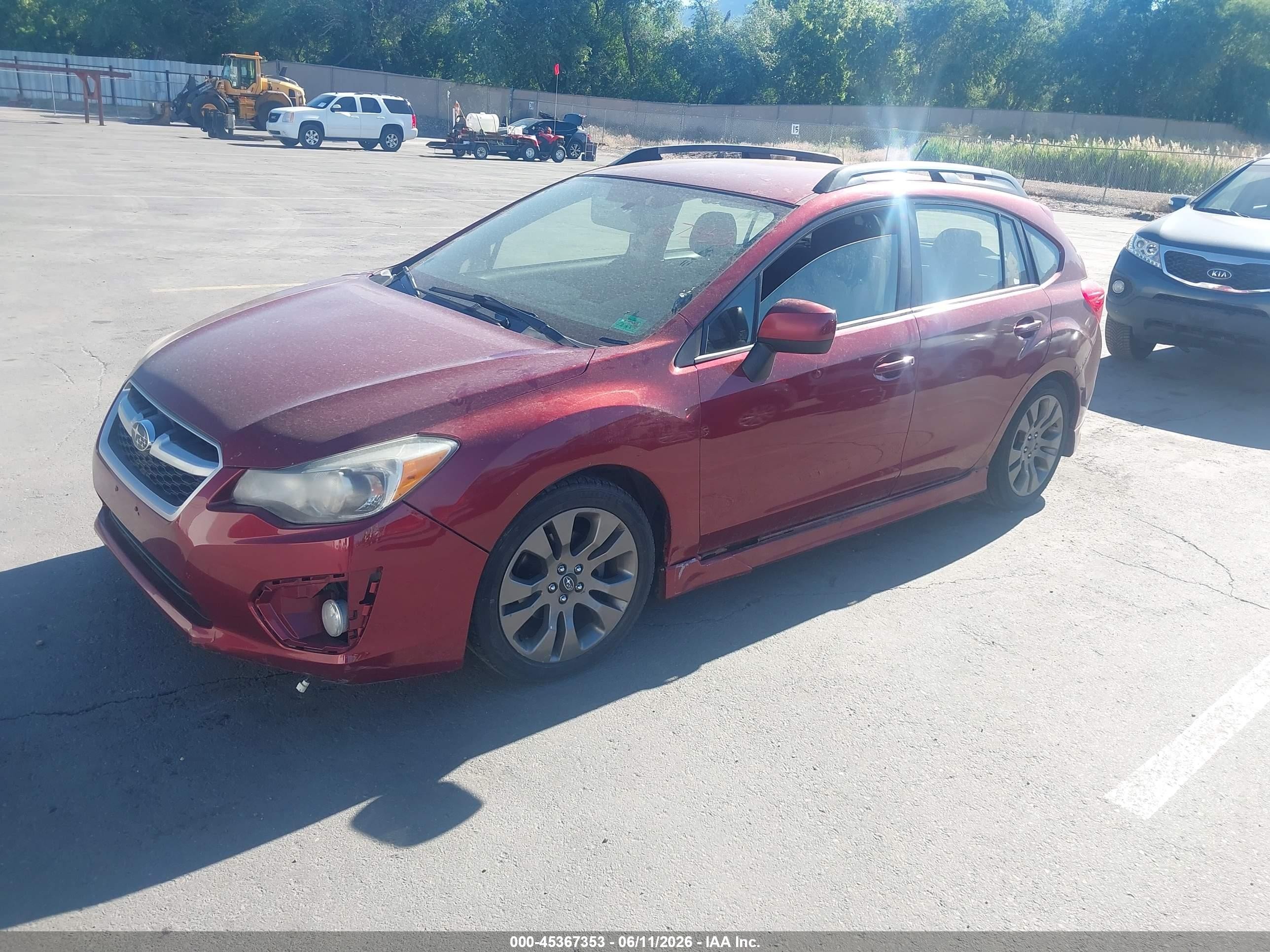 2012 Subaru Impreza 2.0i Sport Premium Бордовый vin: JF1GPAL60CG239257