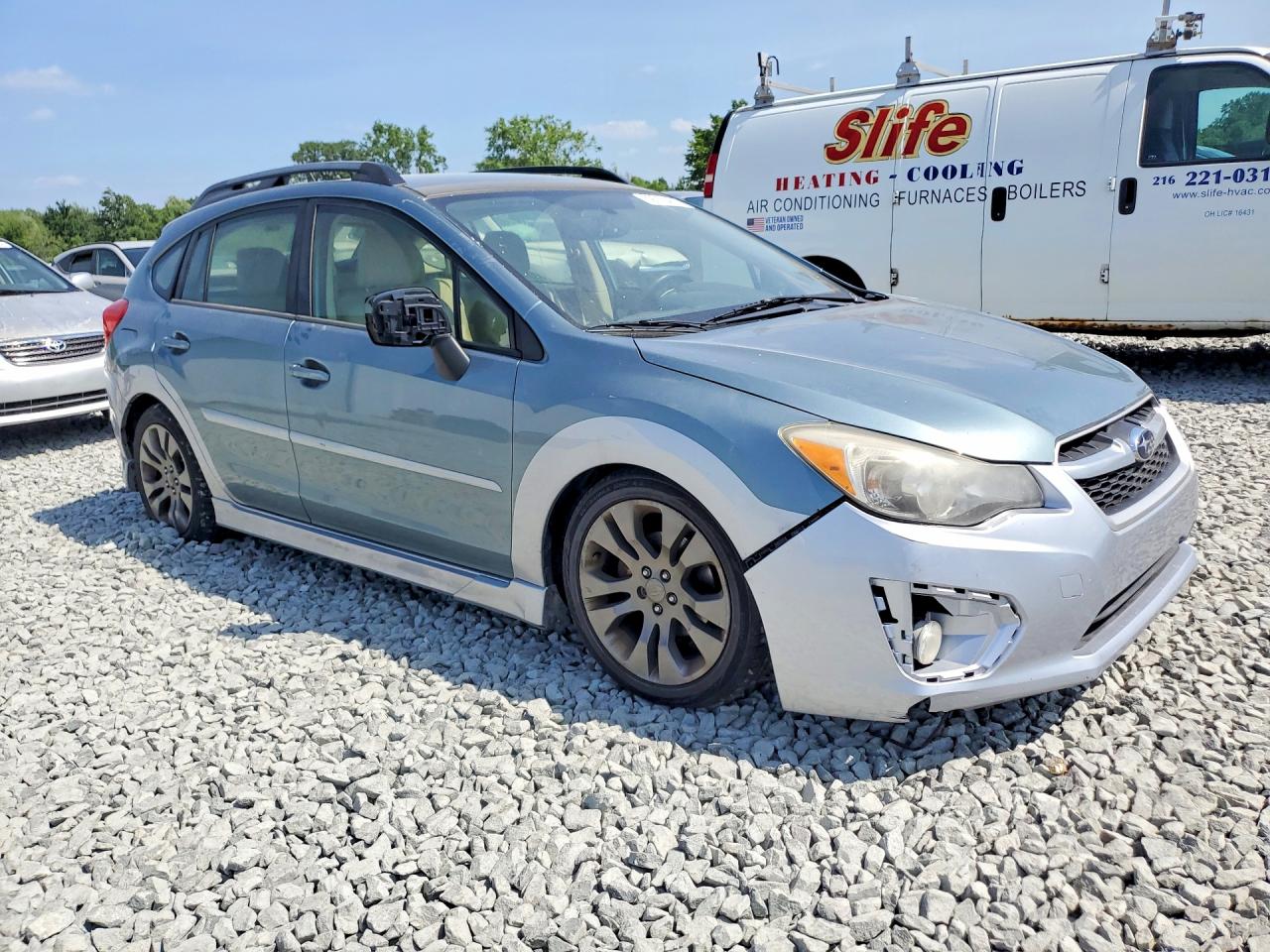 2012 Subaru Impreza Sport Premium Teal vin: JF1GPAL60CH245912