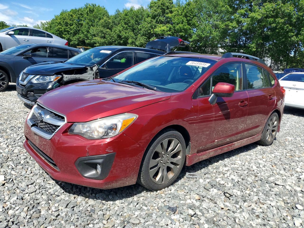 2013 Subaru Impreza Sport Premium Red vin: JF1GPAL60D2862764