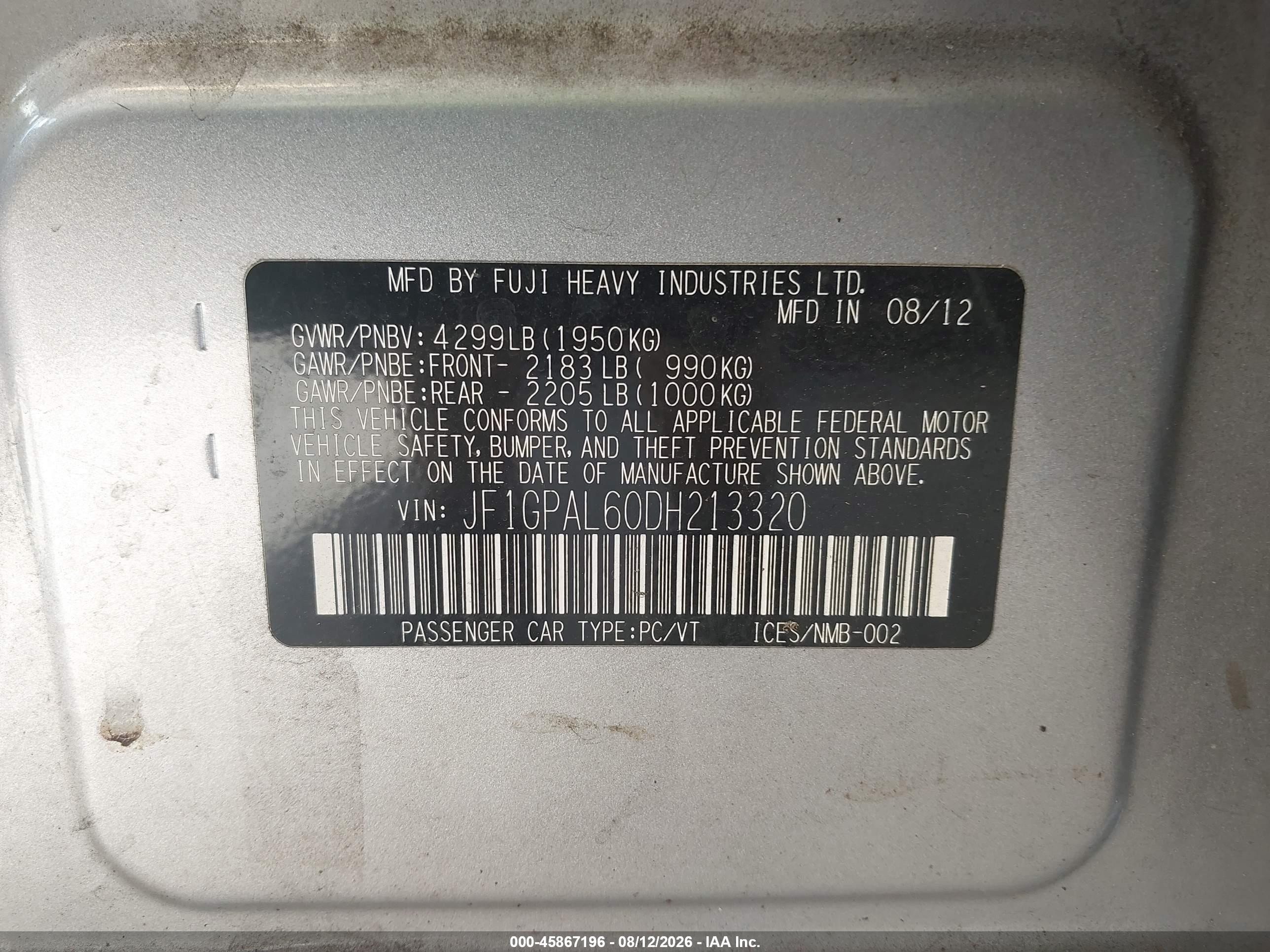 2013 Subaru Impreza 2.0i Sport Premium Silver vin: JF1GPAL60DH213320