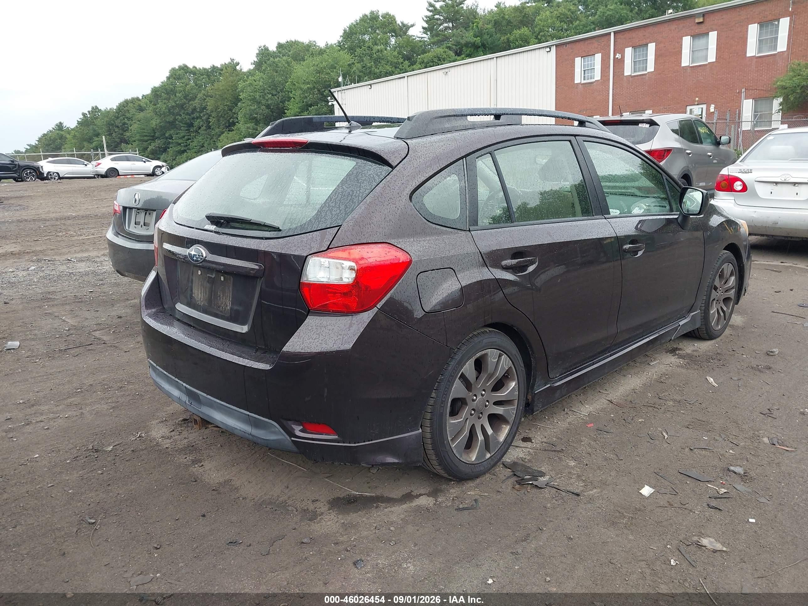 2013 Subaru Impreza 2.0i Sport Premium Темно-бордовый vin: JF1GPAL60DH837733