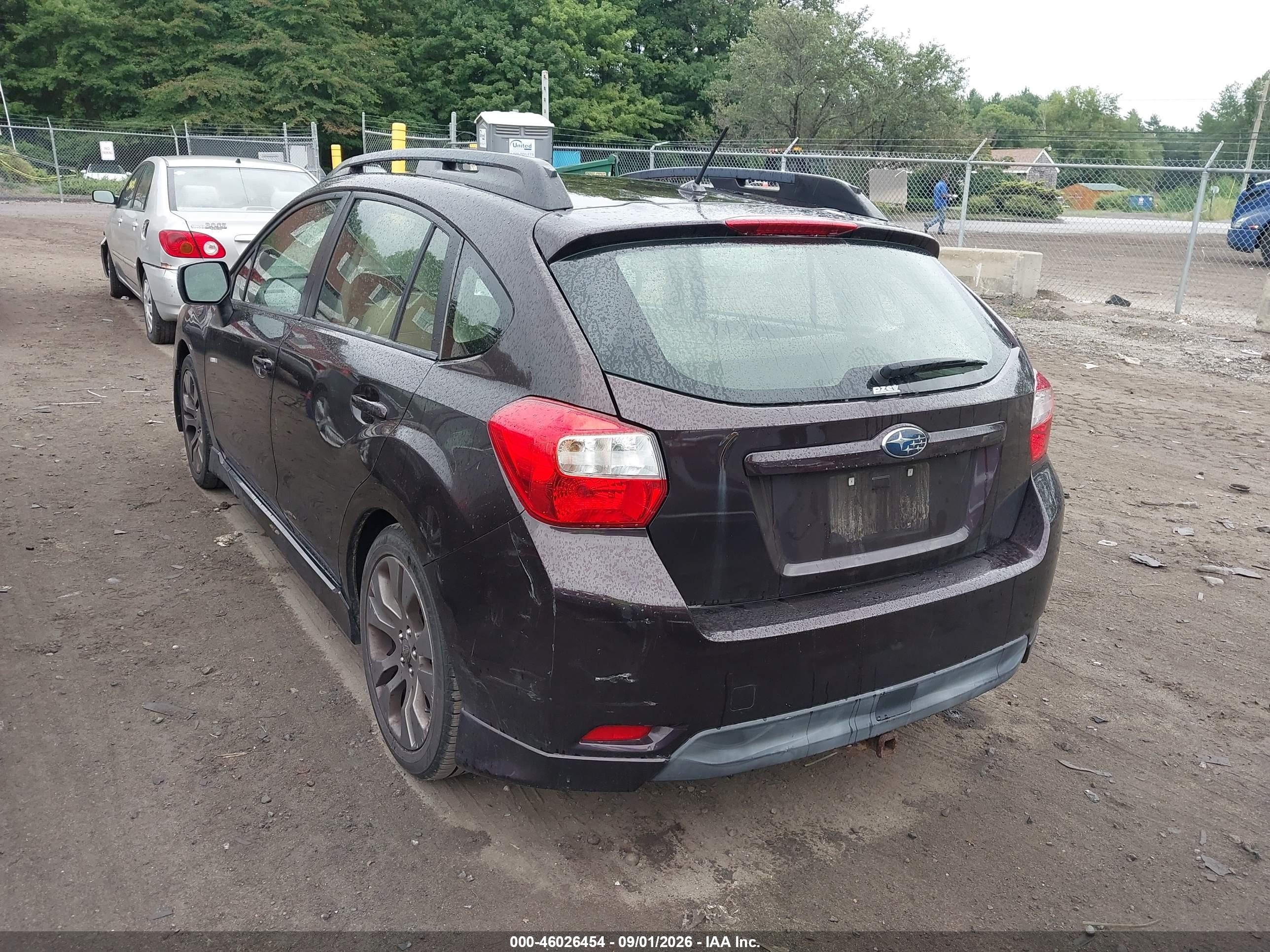 2013 Subaru Impreza 2.0i Sport Premium Темно-бордовый vin: JF1GPAL60DH837733