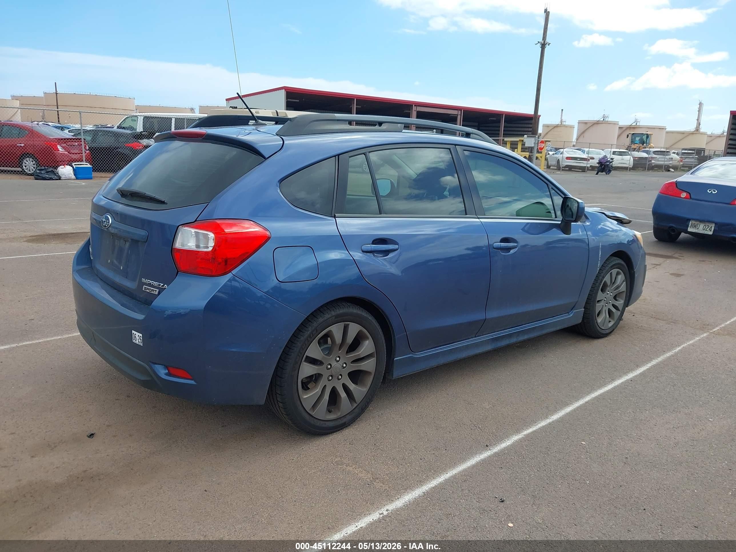 2013 Subaru Impreza 2.0i Sport Premium Blue vin: JF1GPAL60DH889427