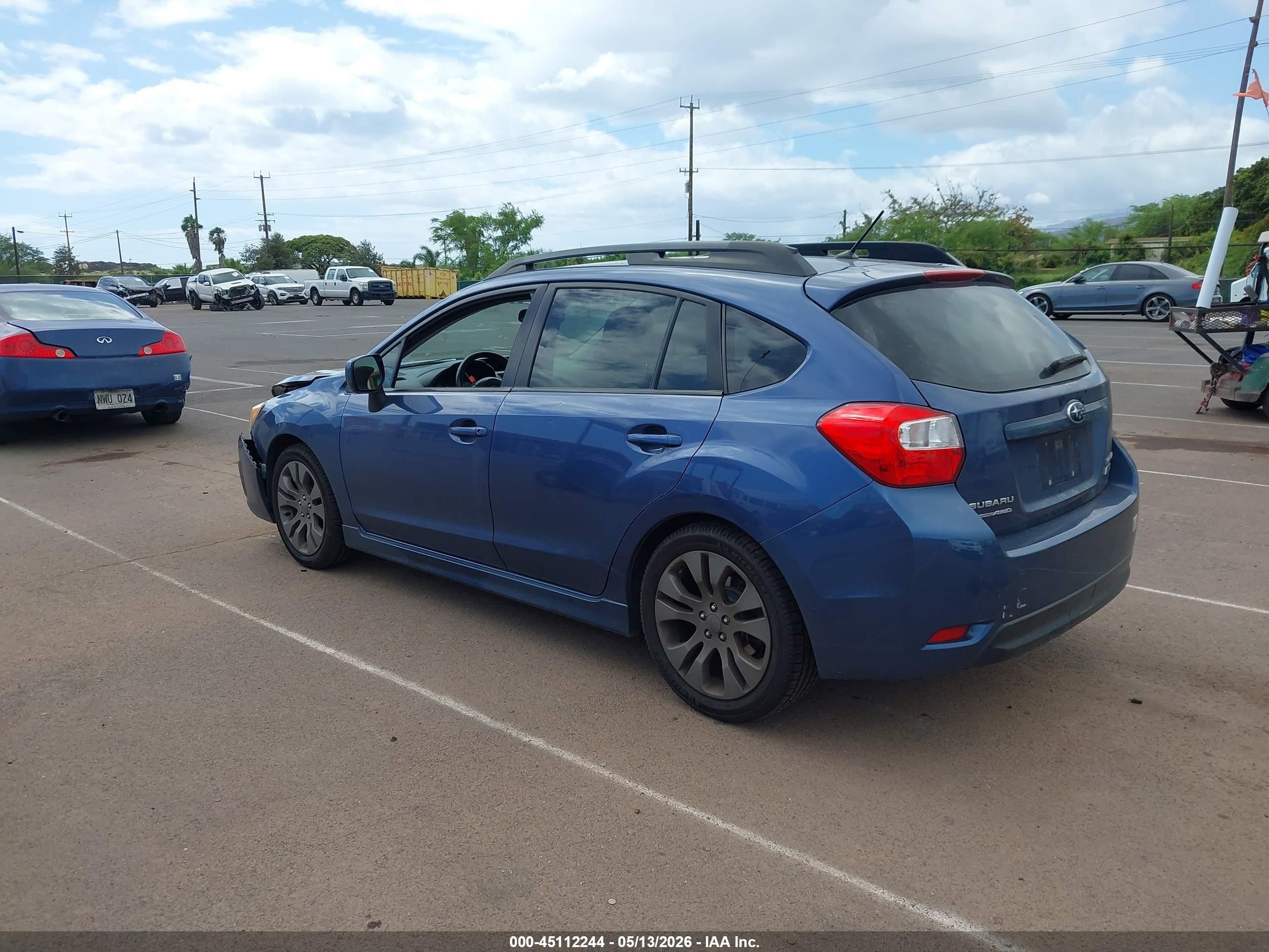 2013 Subaru Impreza 2.0i Sport Premium Blue vin: JF1GPAL60DH889427