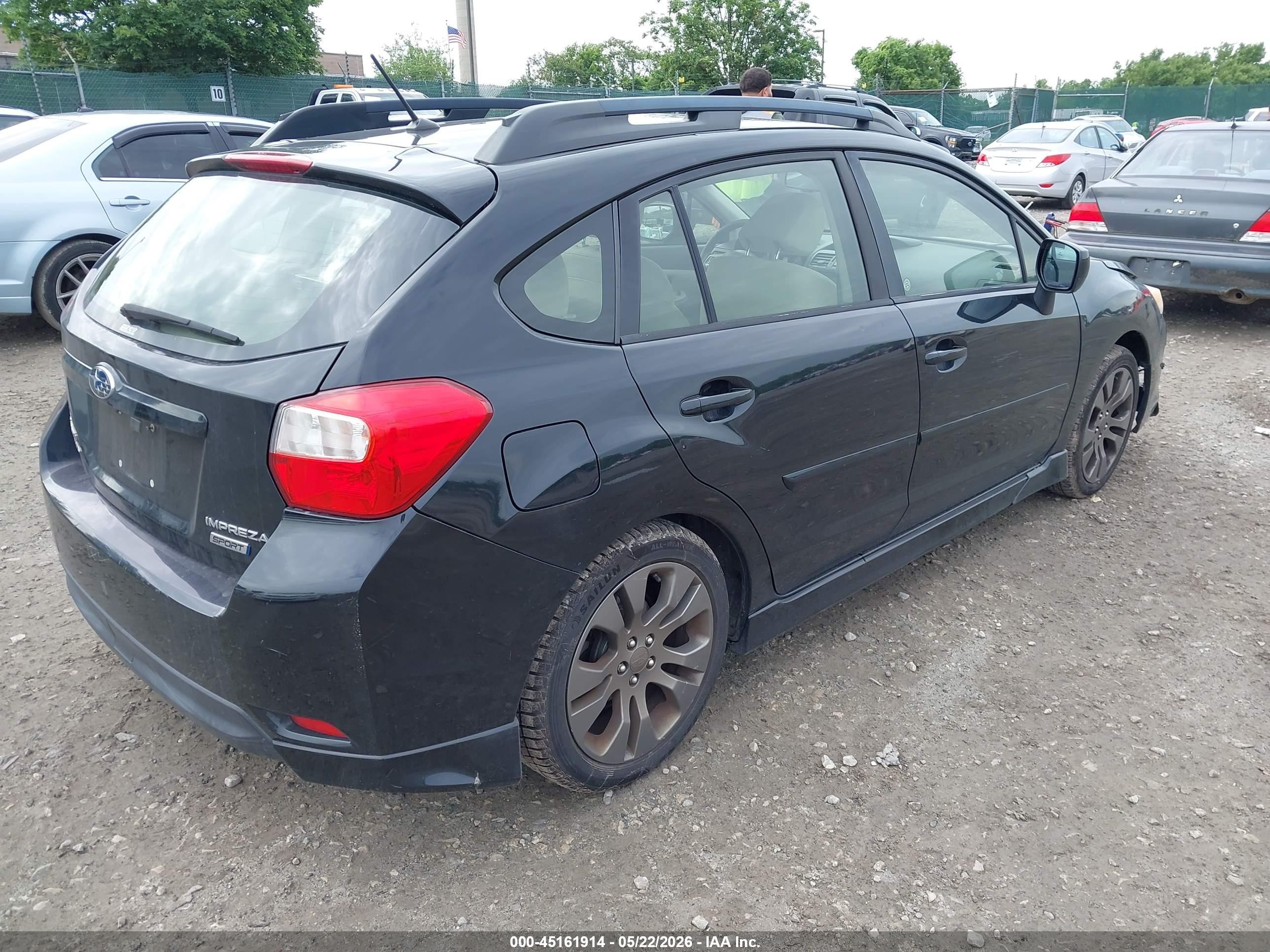 2014 Subaru Impreza 2.0i Sport Premium Black vin: JF1GPAL60E8233374