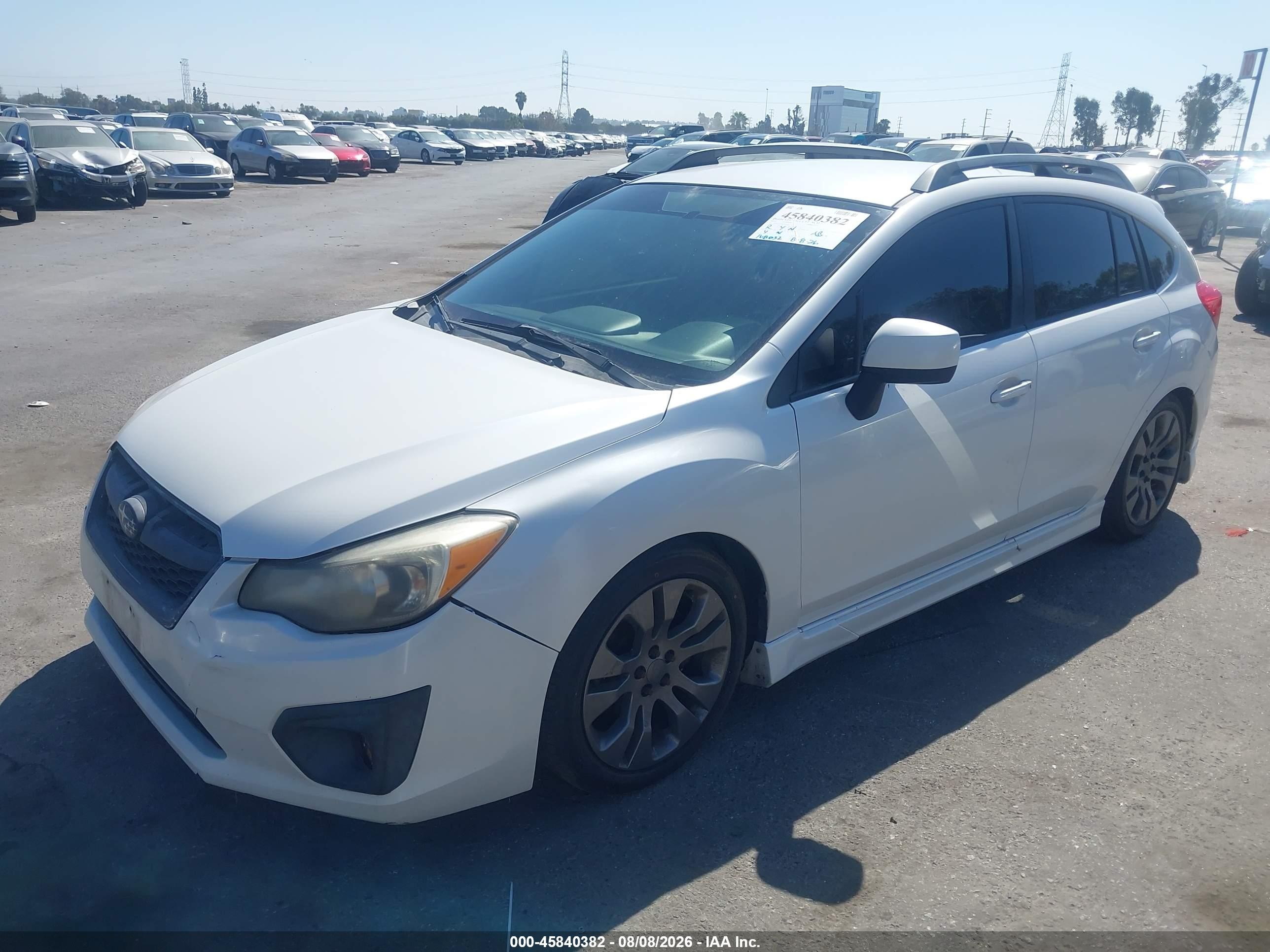 2014 Subaru Impreza 2.0i Sport Premium White vin: JF1GPAL60E8256525