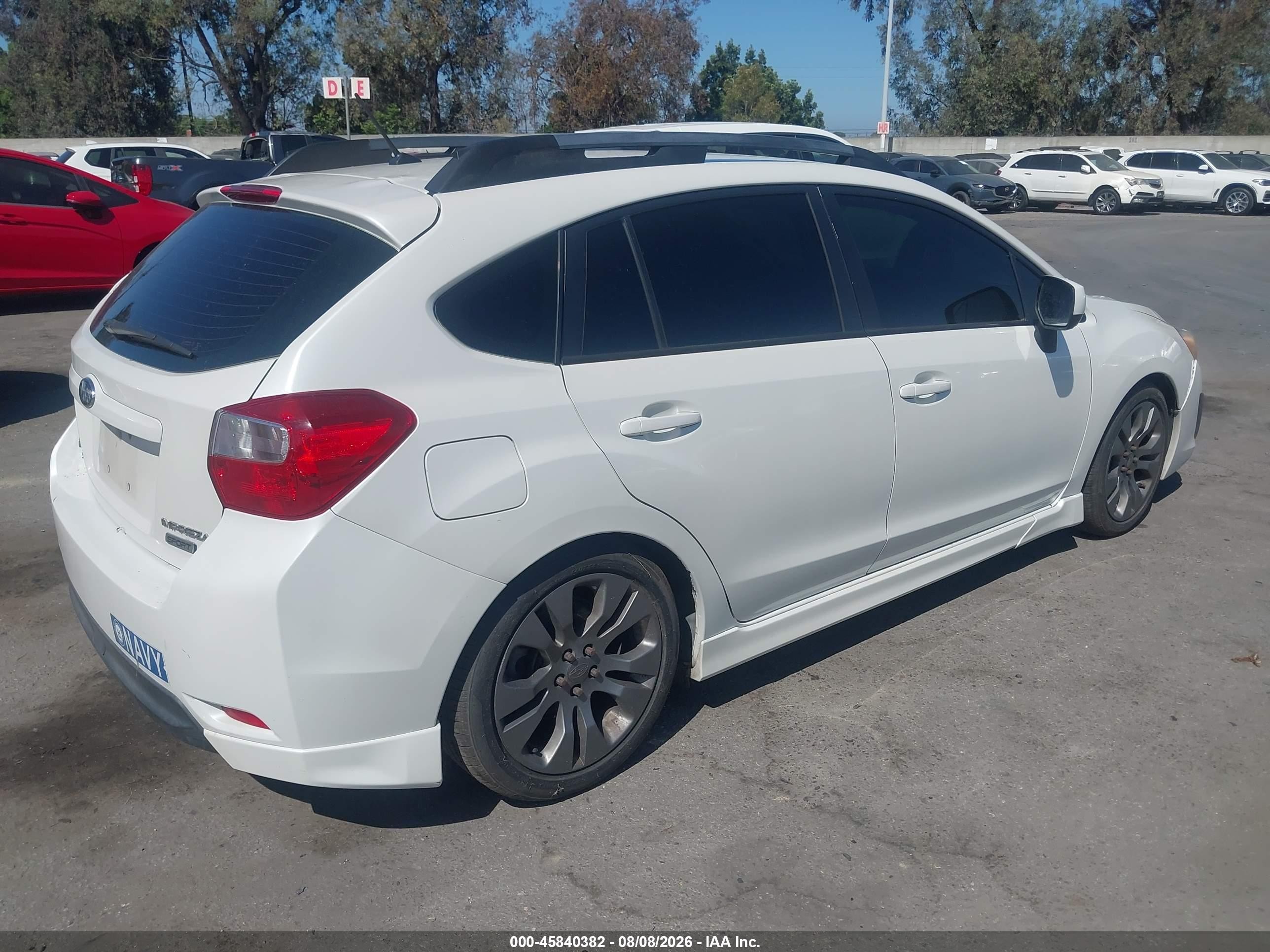 2014 Subaru Impreza 2.0i Sport Premium White vin: JF1GPAL60E8256525