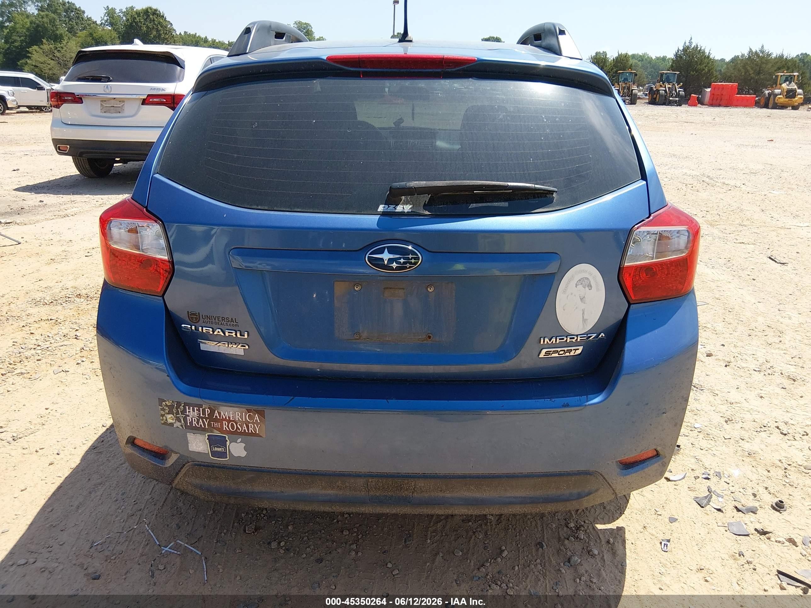 2014 Subaru Impreza 2.0i Sport Premium Blue vin: JF1GPAL60E8280971