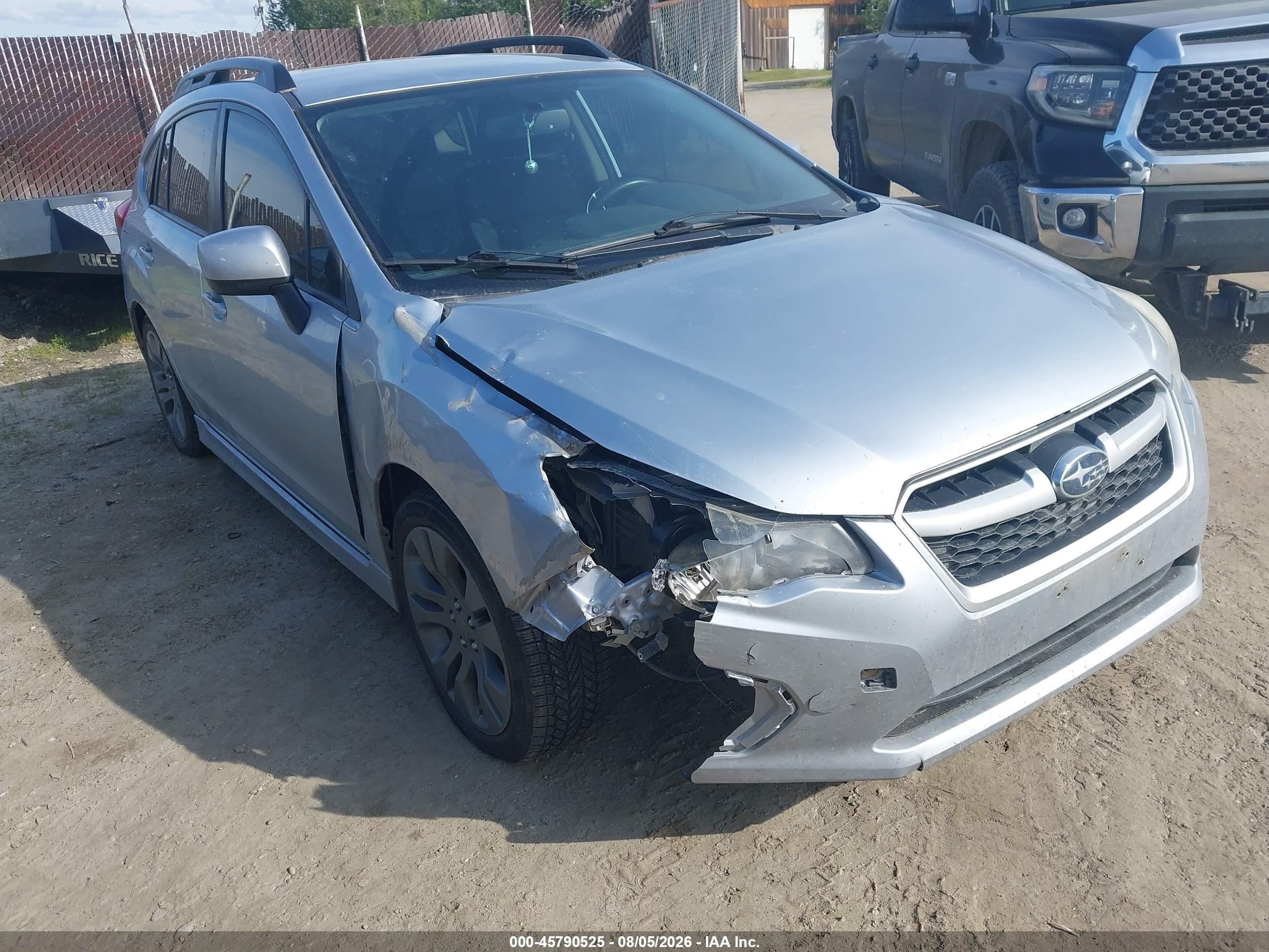 2014 Subaru Impreza 2.0i Sport Premium Silver vin: JF1GPAL60EH333894