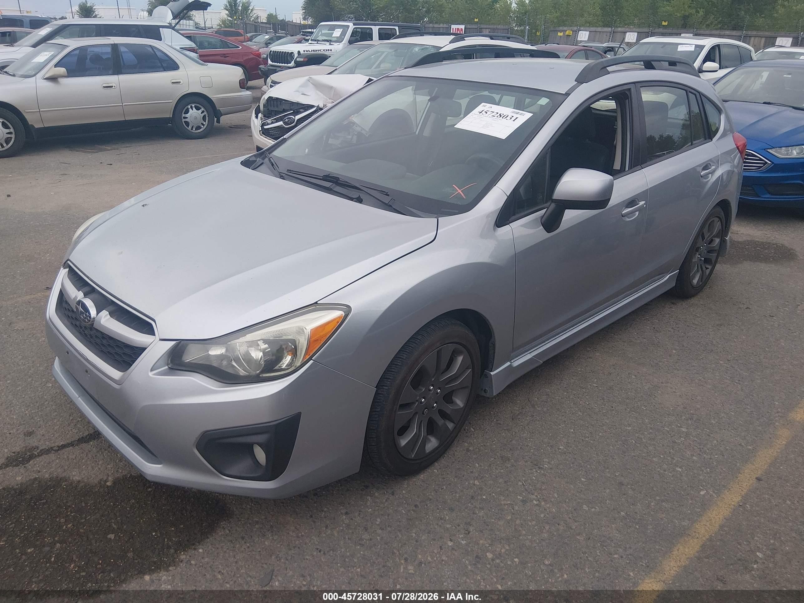 2012 Subaru Impreza 2.0i Sport Premium Silver vin: JF1GPAL61CH222512