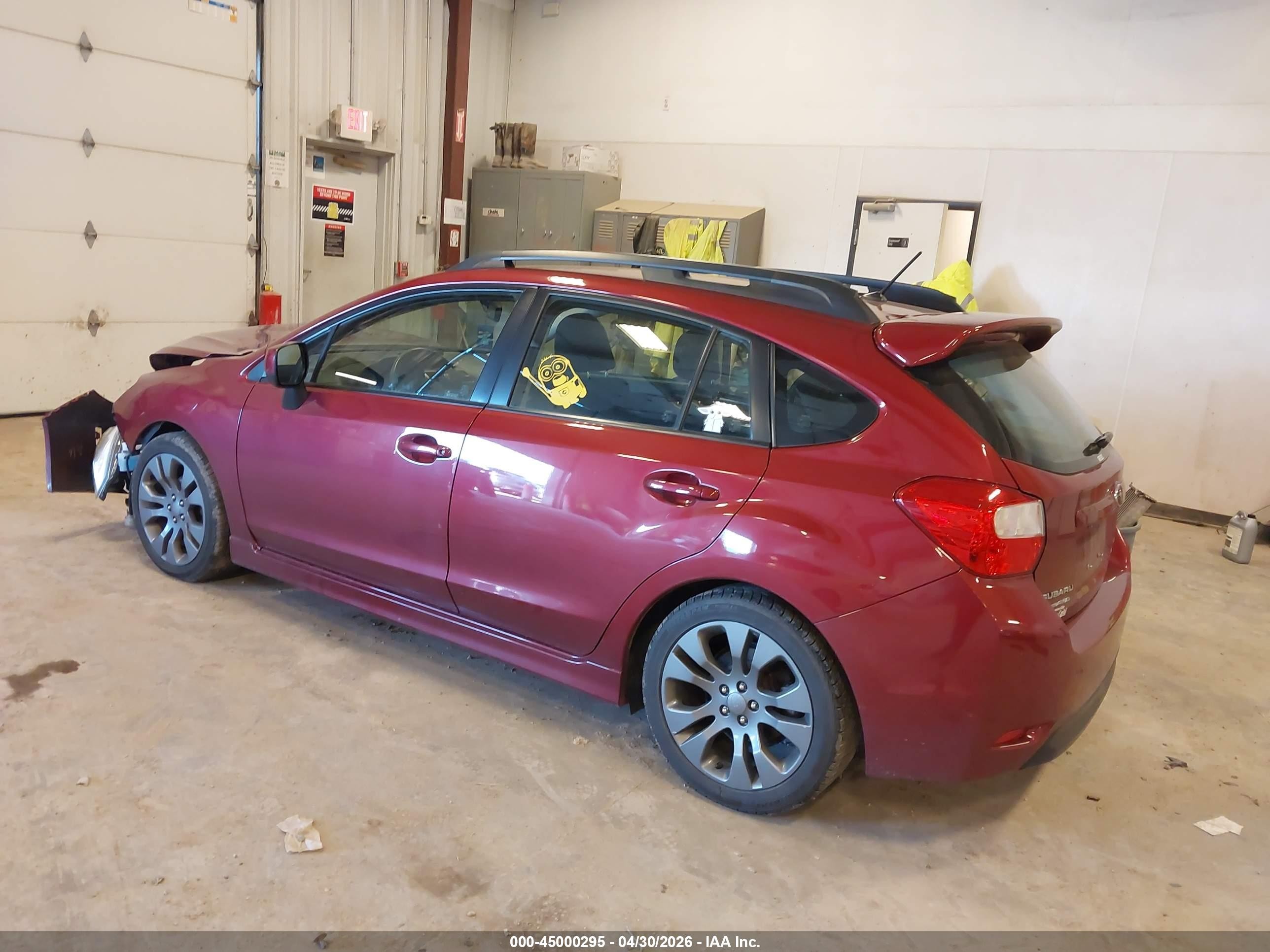 2013 Subaru Impreza 2.0i Sport Premium Red vin: JF1GPAL61D2808292